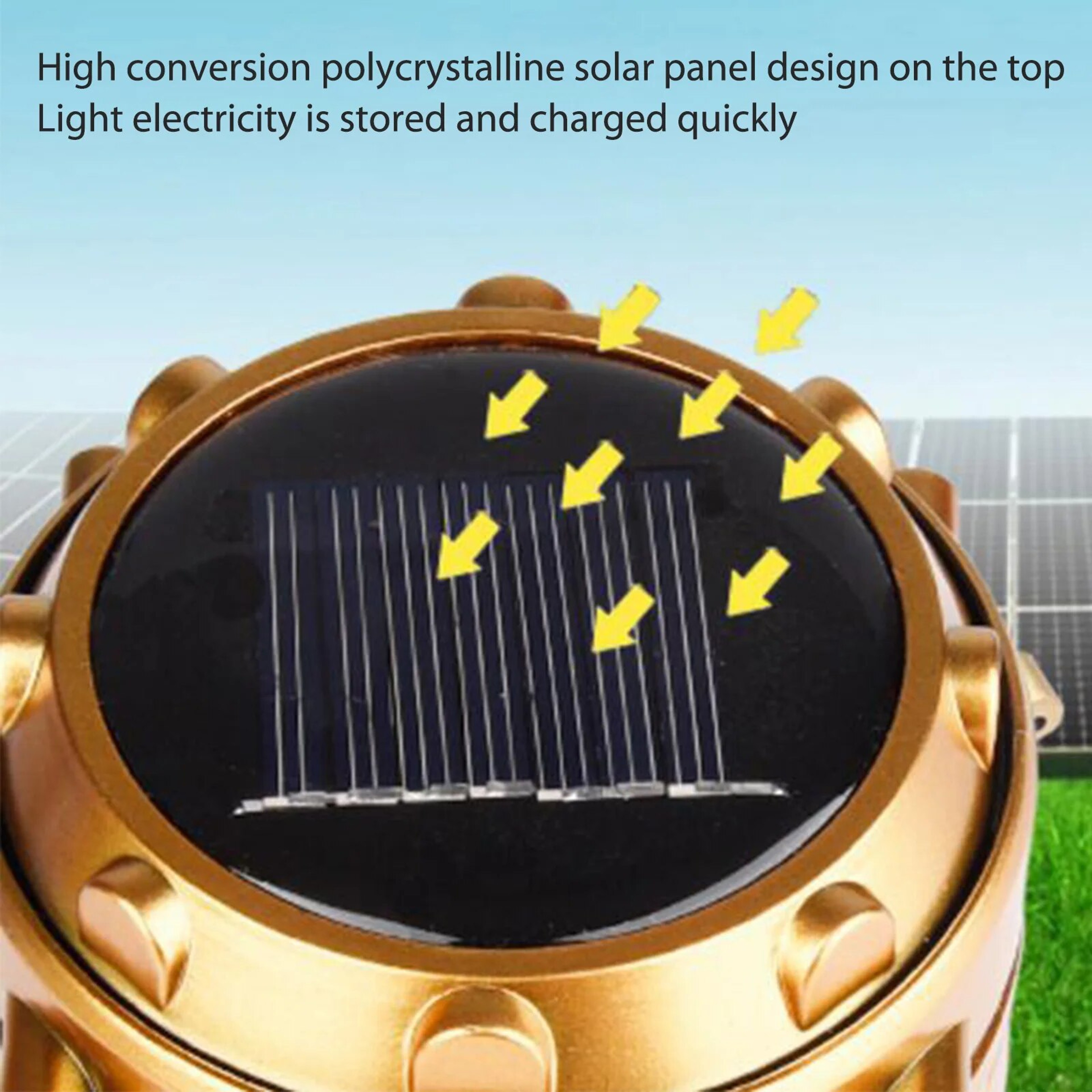 Solar Powered Multifunctional Camping Lamp & Portable LED Flashlight – view 5