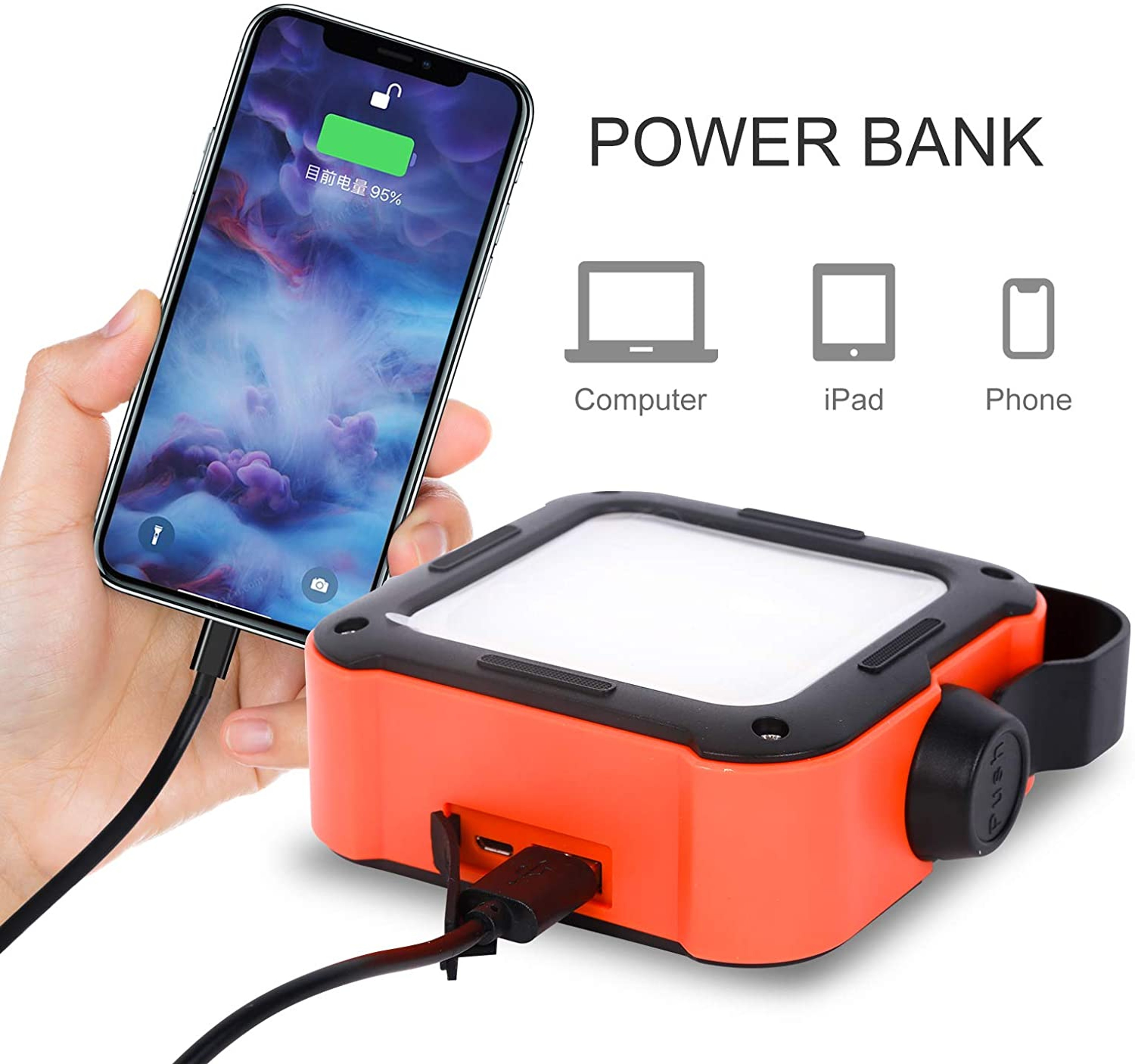 Rechargeable Portable LED Lantern & Power Bank for Camping & Emergencies – view 3