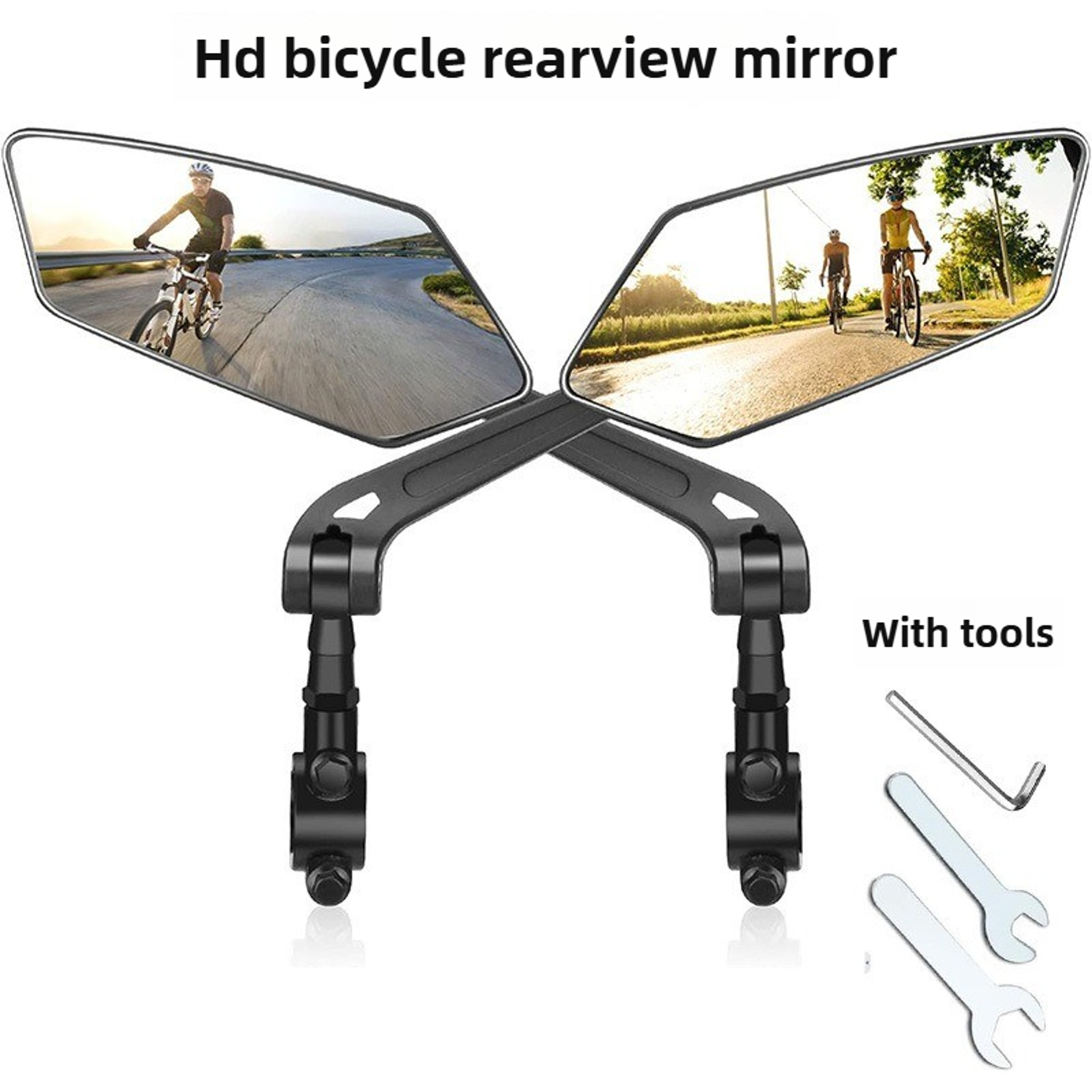 Adjustable Bike Rear View Mirror Wide Range Handlebar Cycling Rearview Mirror 0