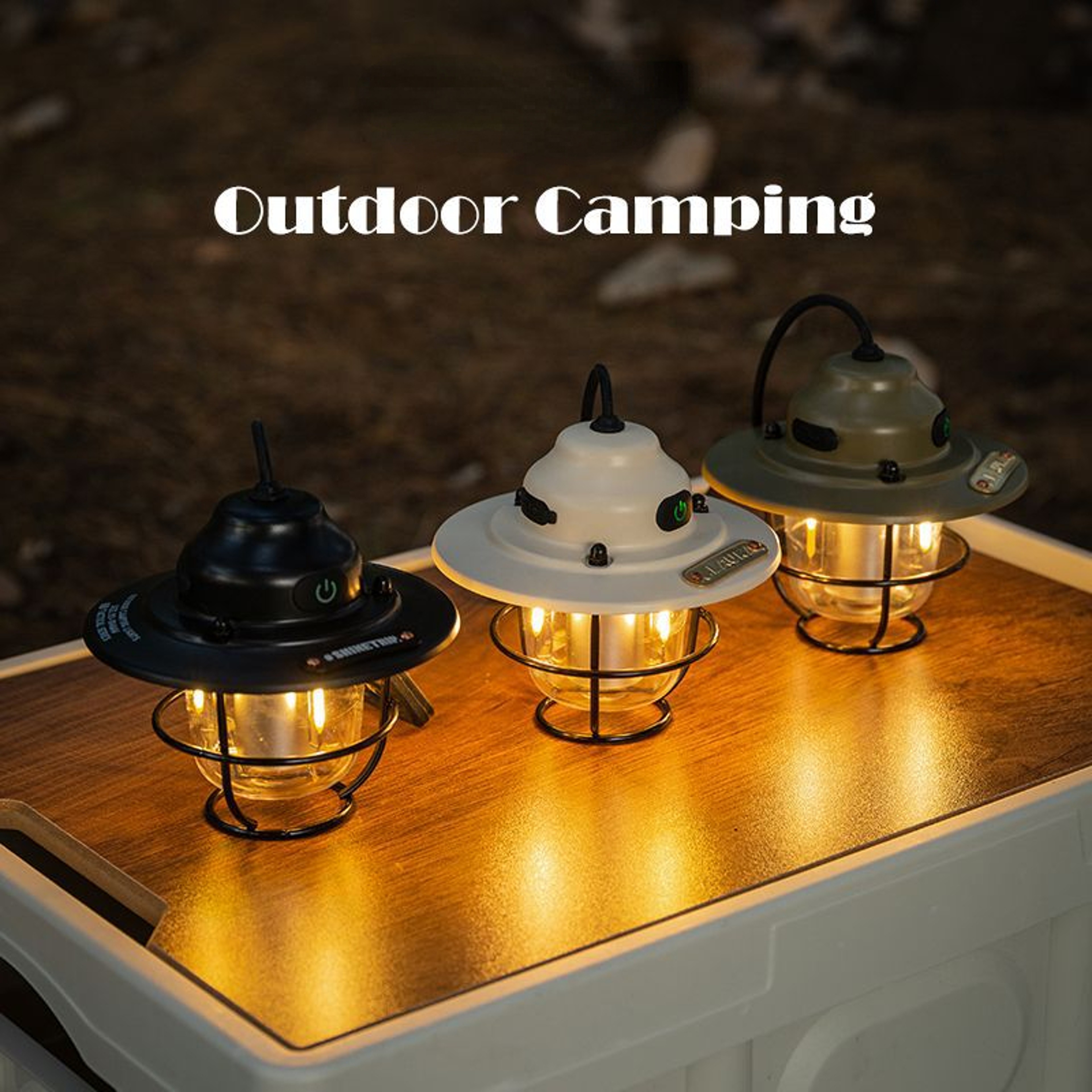 Mini LED Camping Lantern Type C Rechargeable Portable Tent Light 0