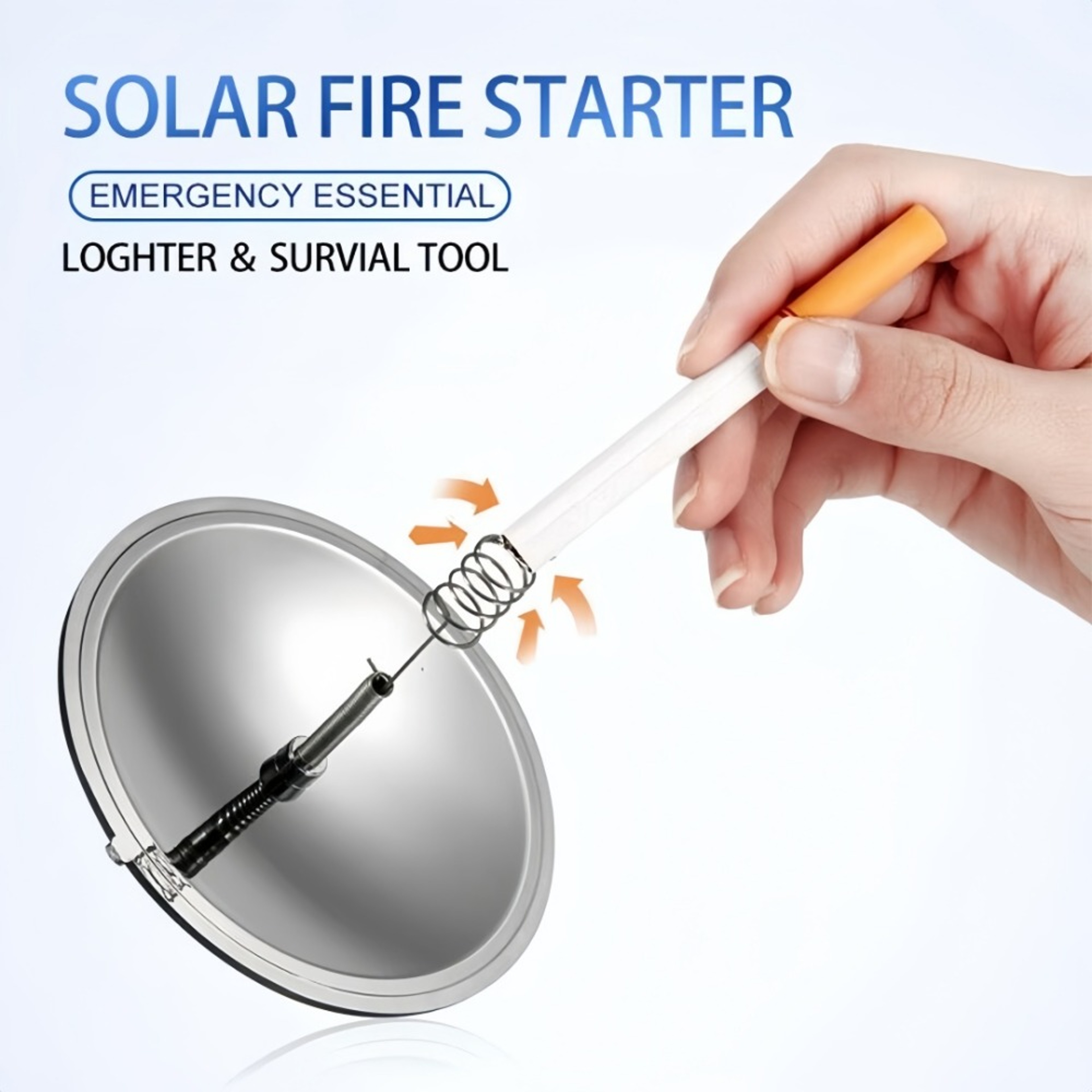 Ultimate Solar Fire Starter Portable Camping Survival Fire Starter with Parabolic Mirror – view 3