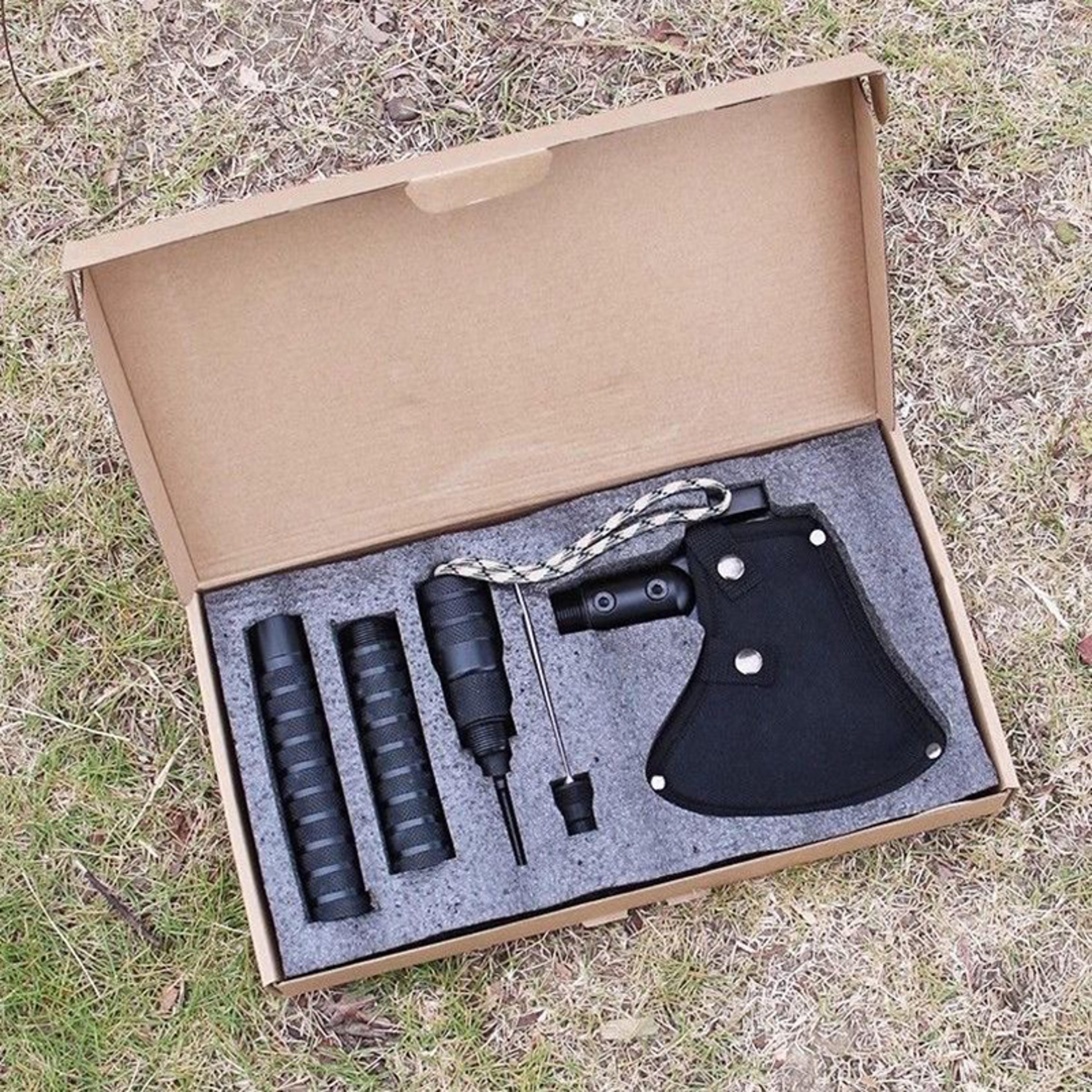 Foldable Aluminum Survival Axe with Compass Outdoor & Camping Tool – view 7
