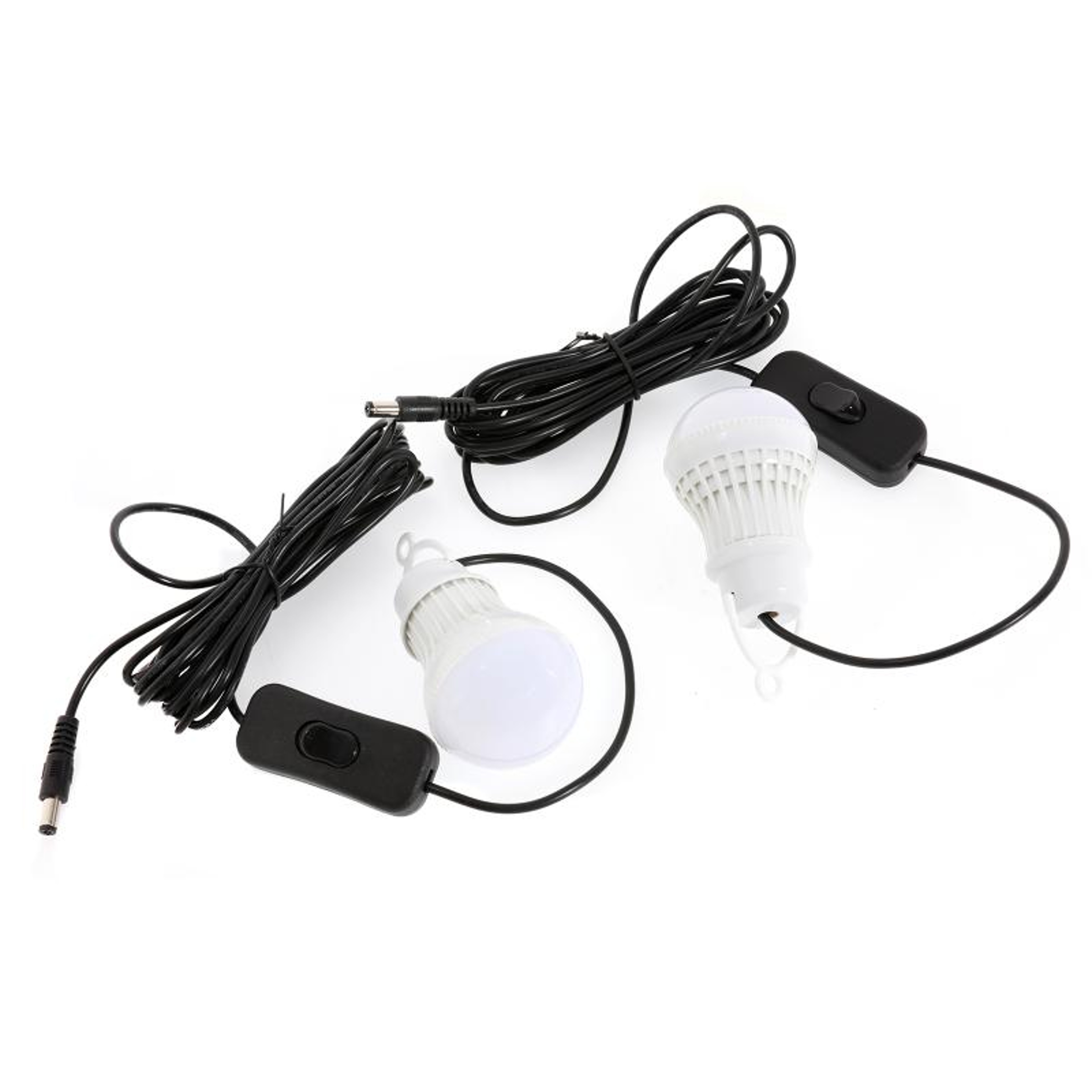 Solar Panel Emergency Light Kit With USB Charger  LED Bulbs 5