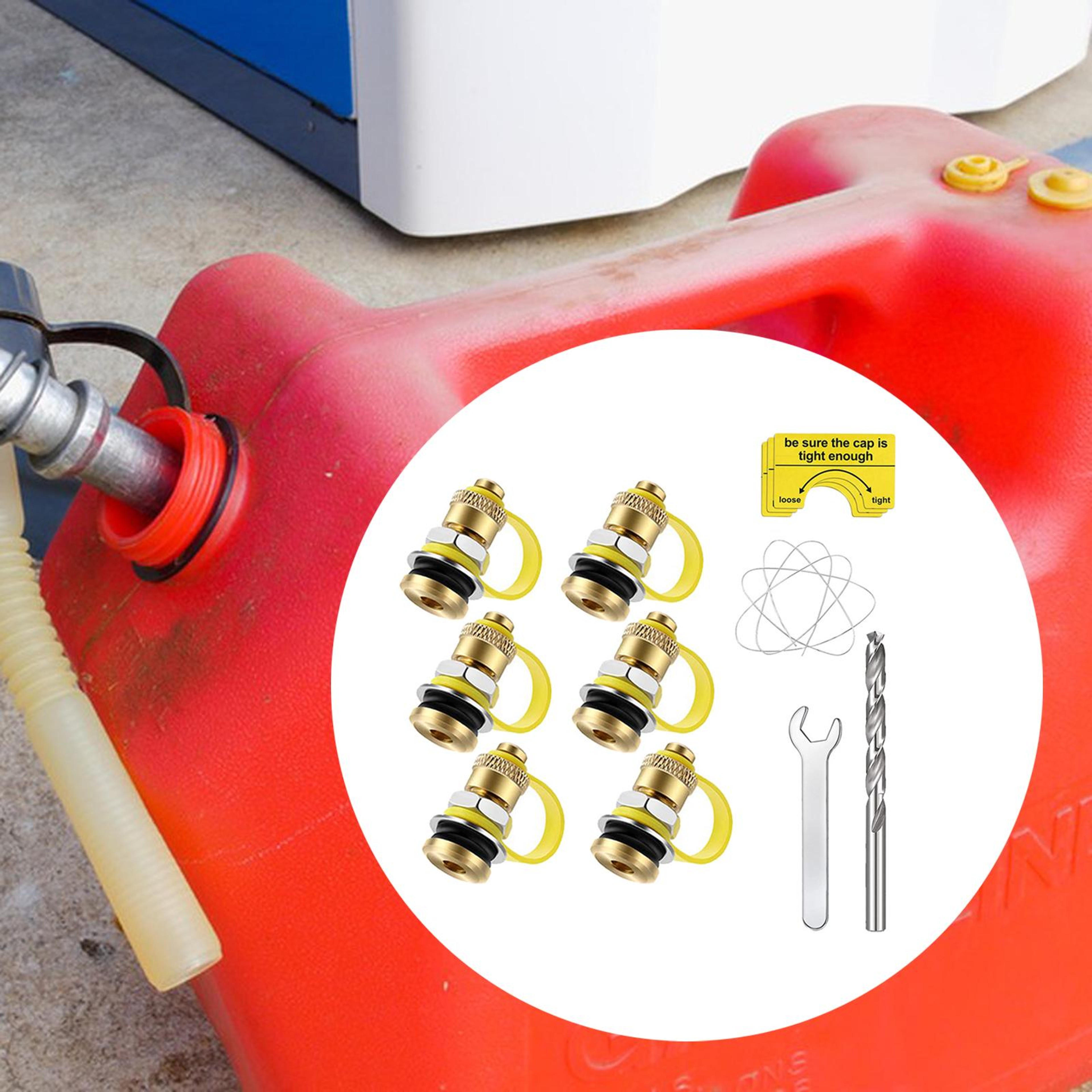 Universal Gas Can Vent Caps Kit for Faster Fuel Flow 6 Pack Fuel Can Vent Valve Set – view 4