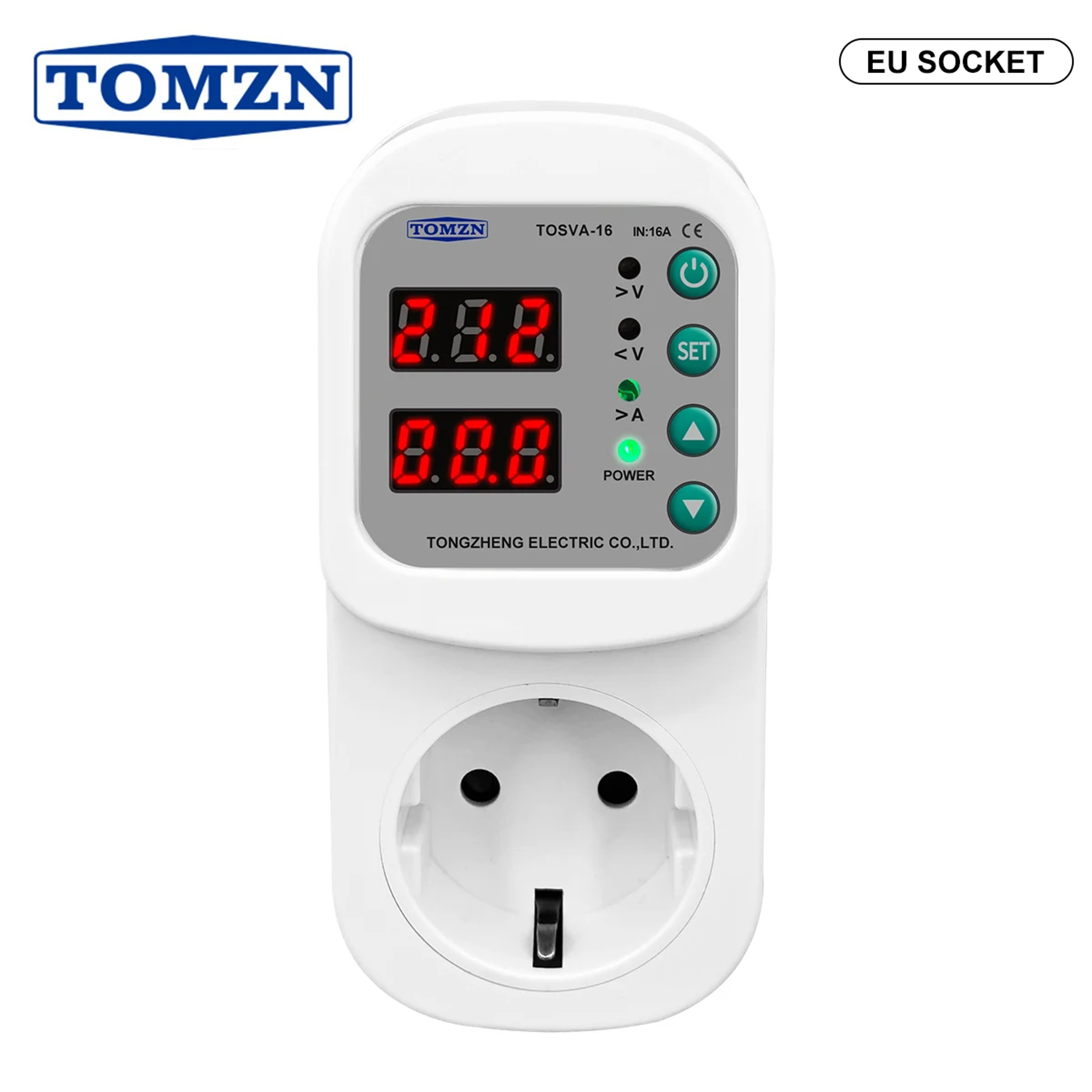 Smart Voltage Protection Socket Surge Protector with Adjustable Voltage Cutoff – view 1