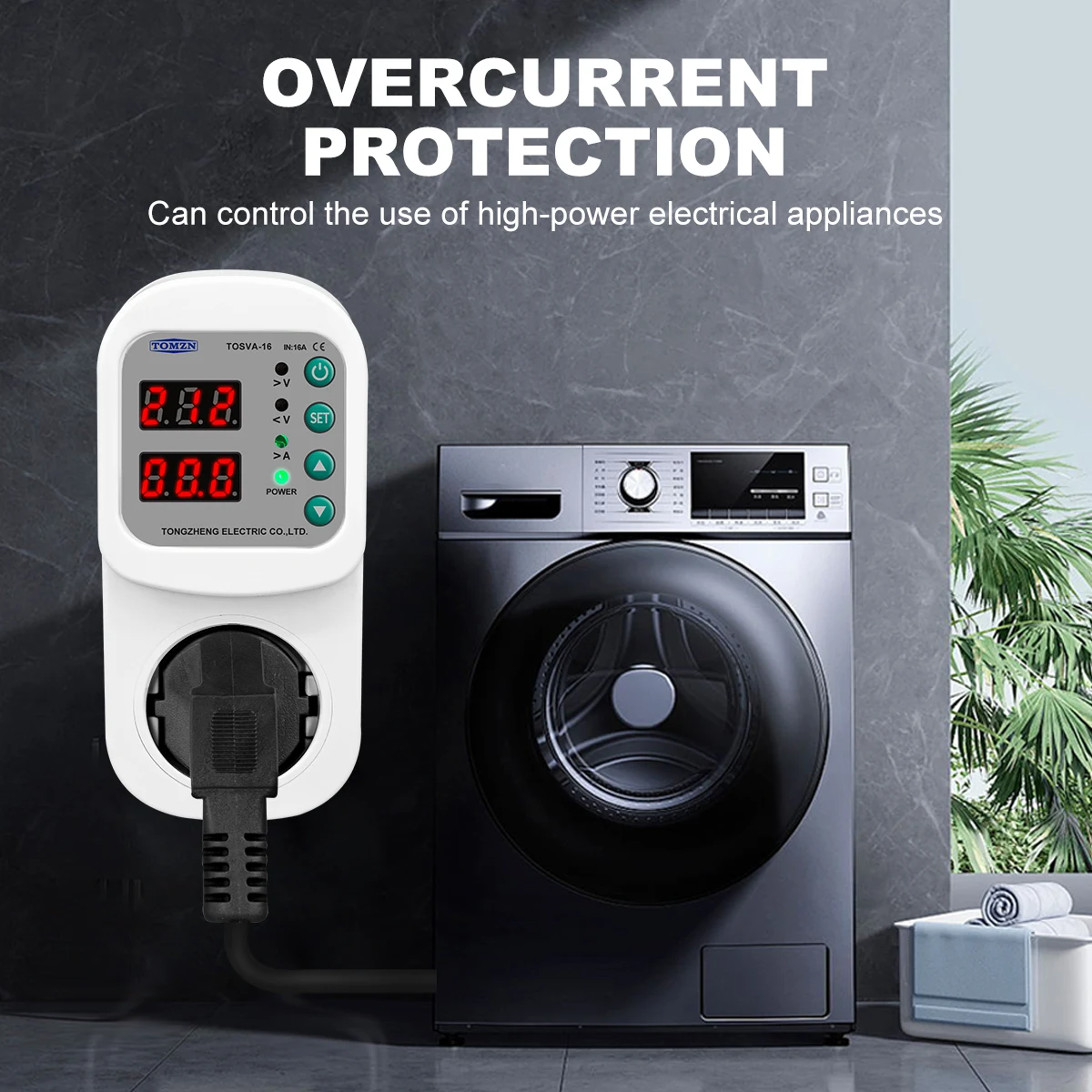 Smart Voltage Protection Socket Surge Protector with Adjustable Voltage Cutoff – view 5