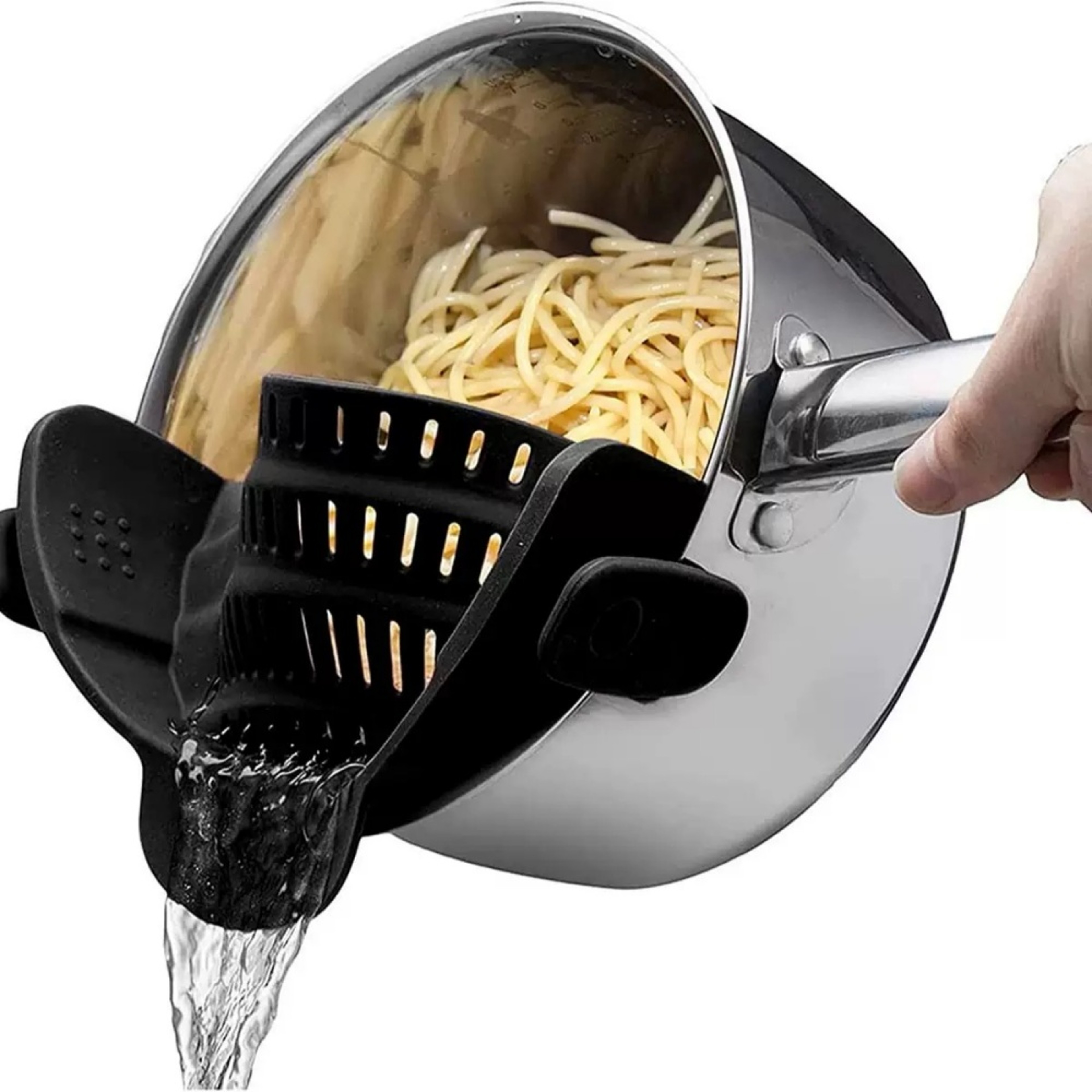 Clip On Strainer Silicone Pasta Strainer Foldable Pot Clip Kitchen Tool – view 9