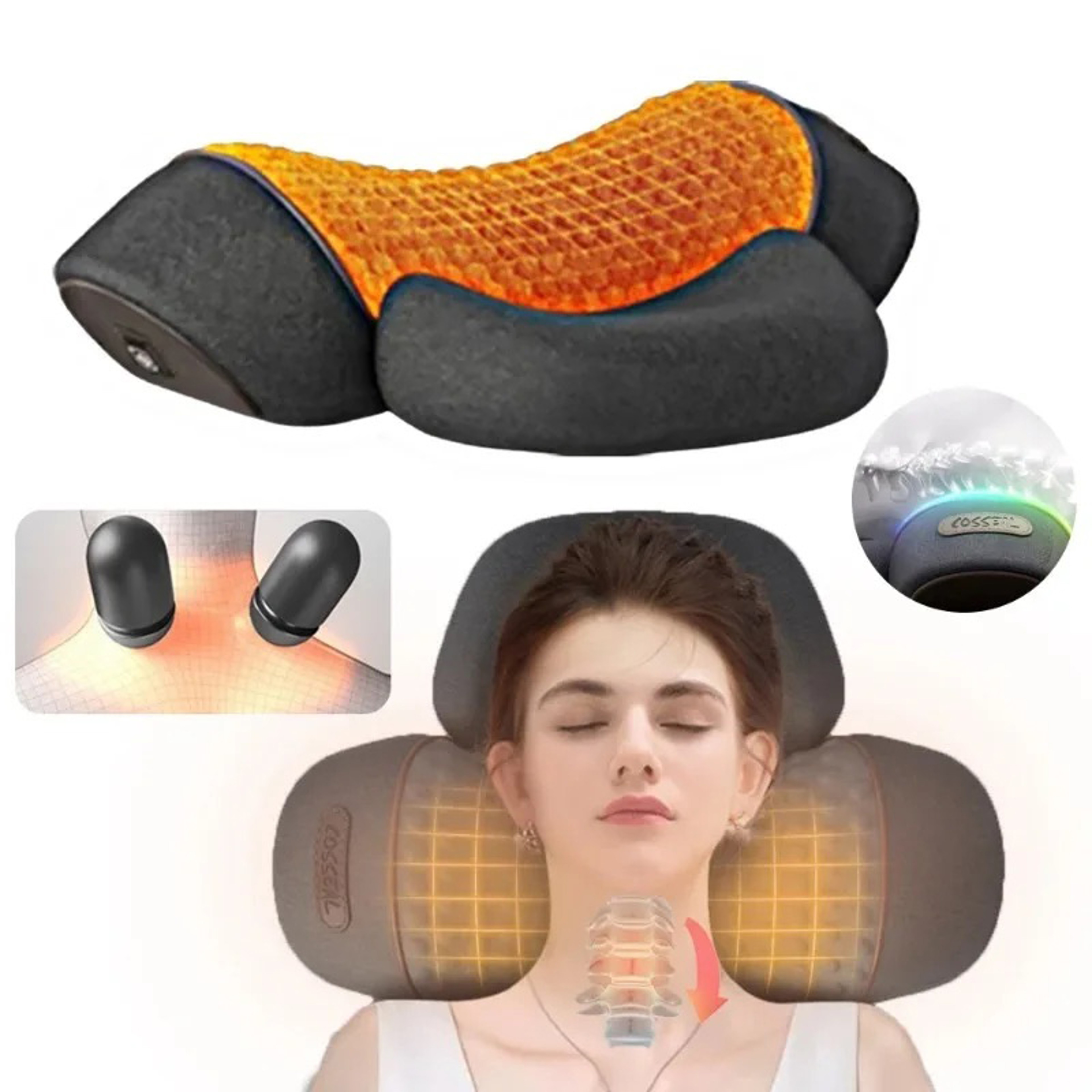 Smart Heated Electric Neck Massager Pillow For Cervical Traction  Pain Relief 1