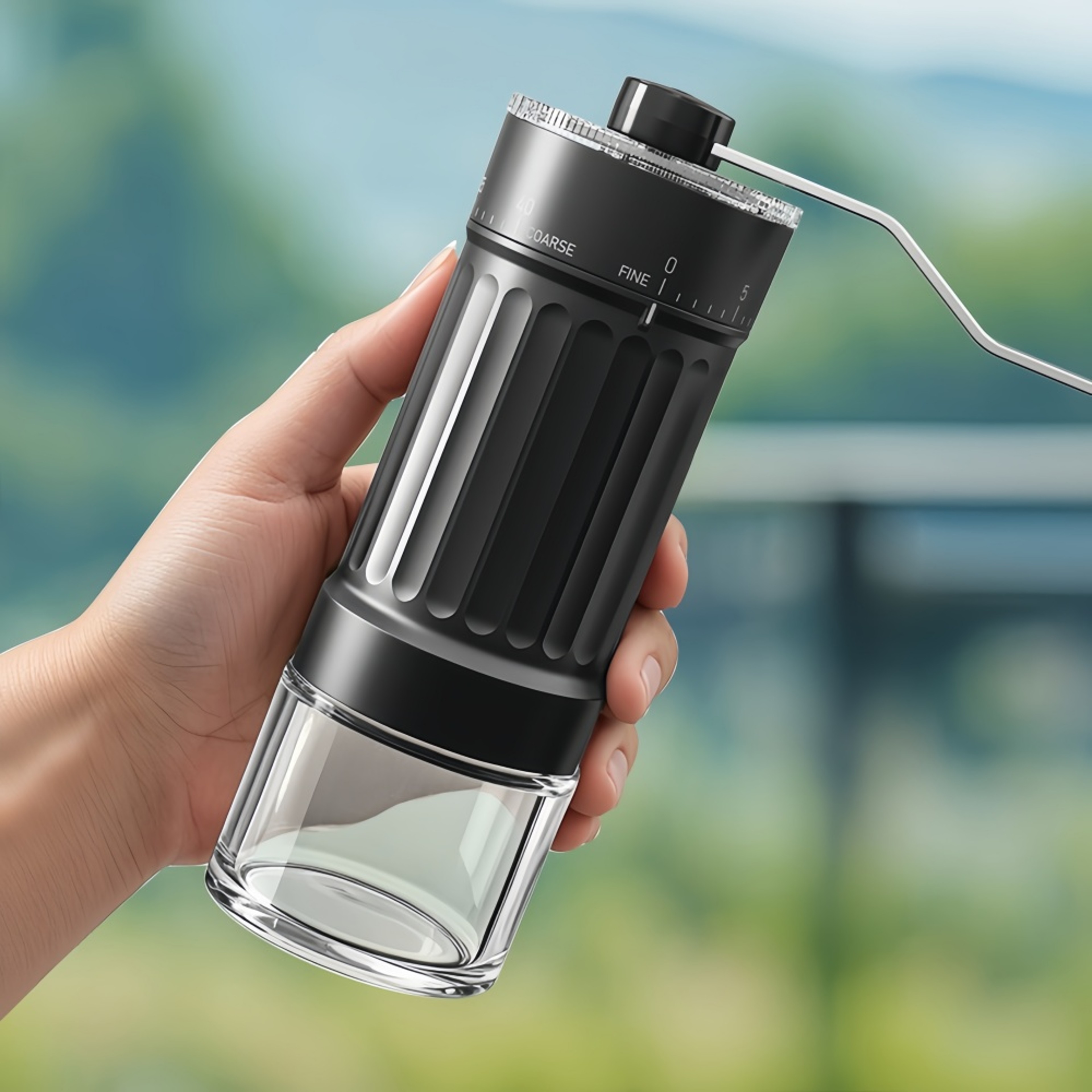 Precision Manual Coffee Grinder with Adjustable Settings & Ceramic Burr Core – view 5