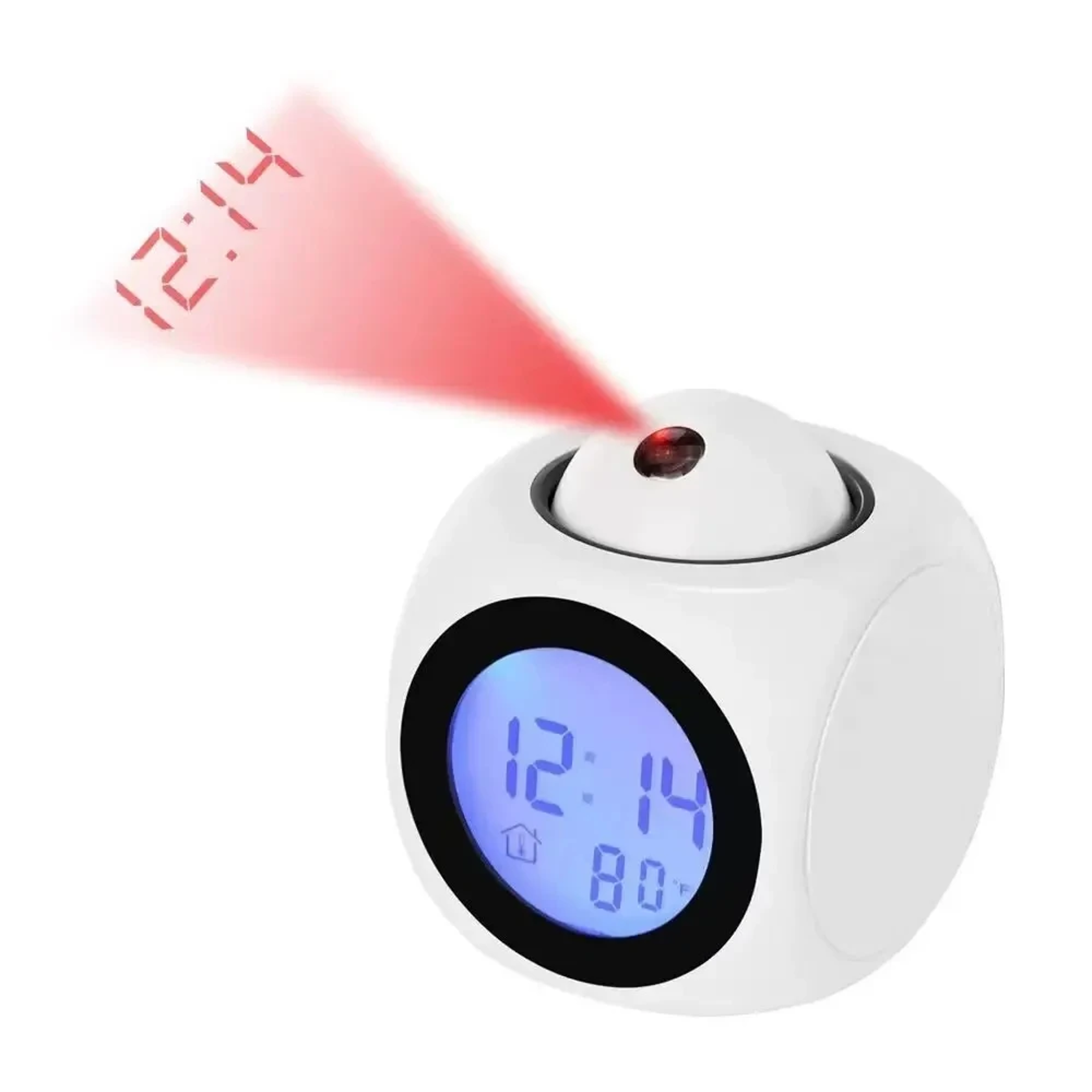 Smart Projection Alarm Clock with Ceiling Display Voice Control and Temperature Monitor – view 8