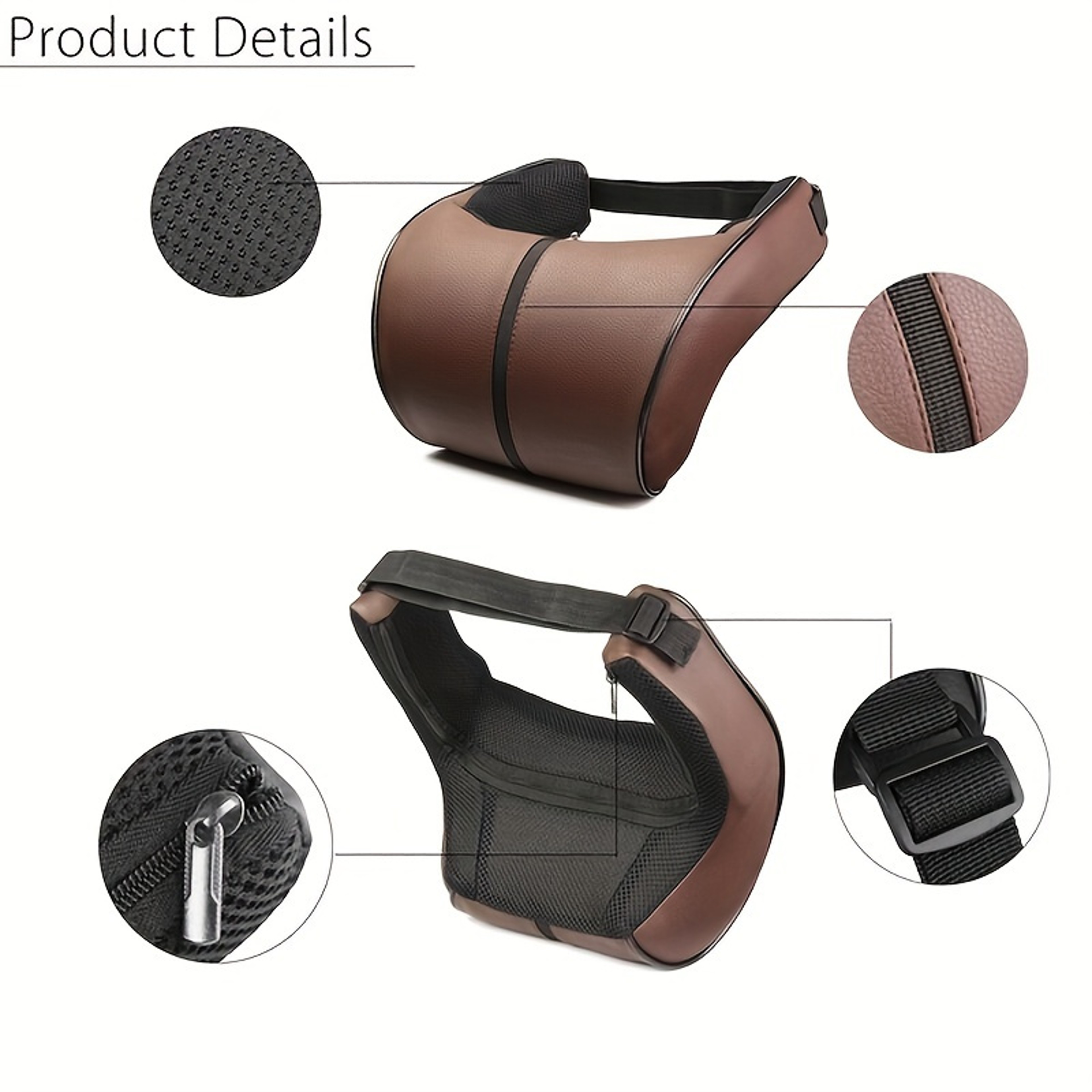 Ergonomic Memory Foam Car Headrest Pillow for Neck Support and Travel Comfort – view 4