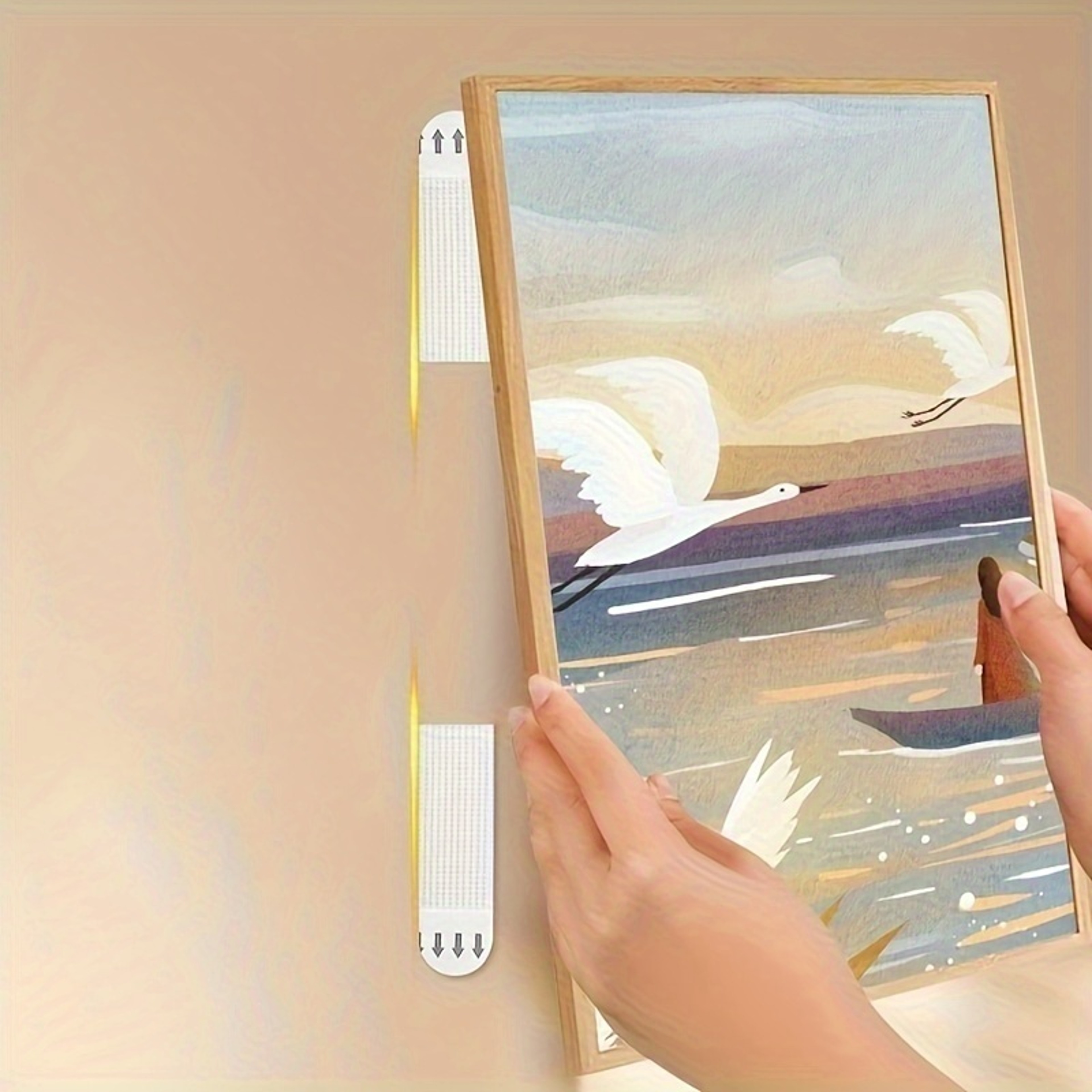 Heavy Duty Adhesive Wall Hooks No Drill Picture Hangers for Damage Free Frame Mounting – view 3