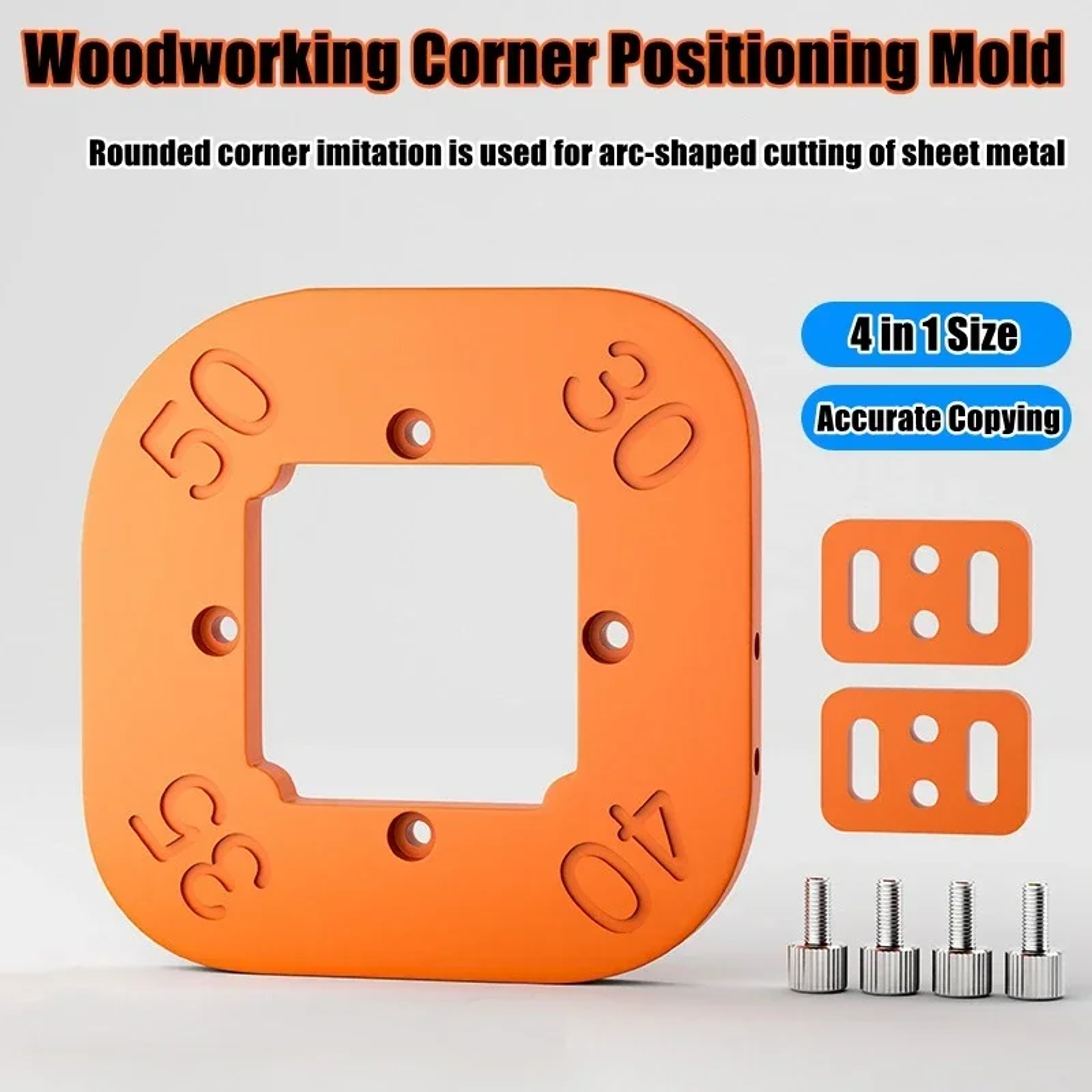 Precision Corner Radius Template Jig Set for Woodworking Router Guide – view 5