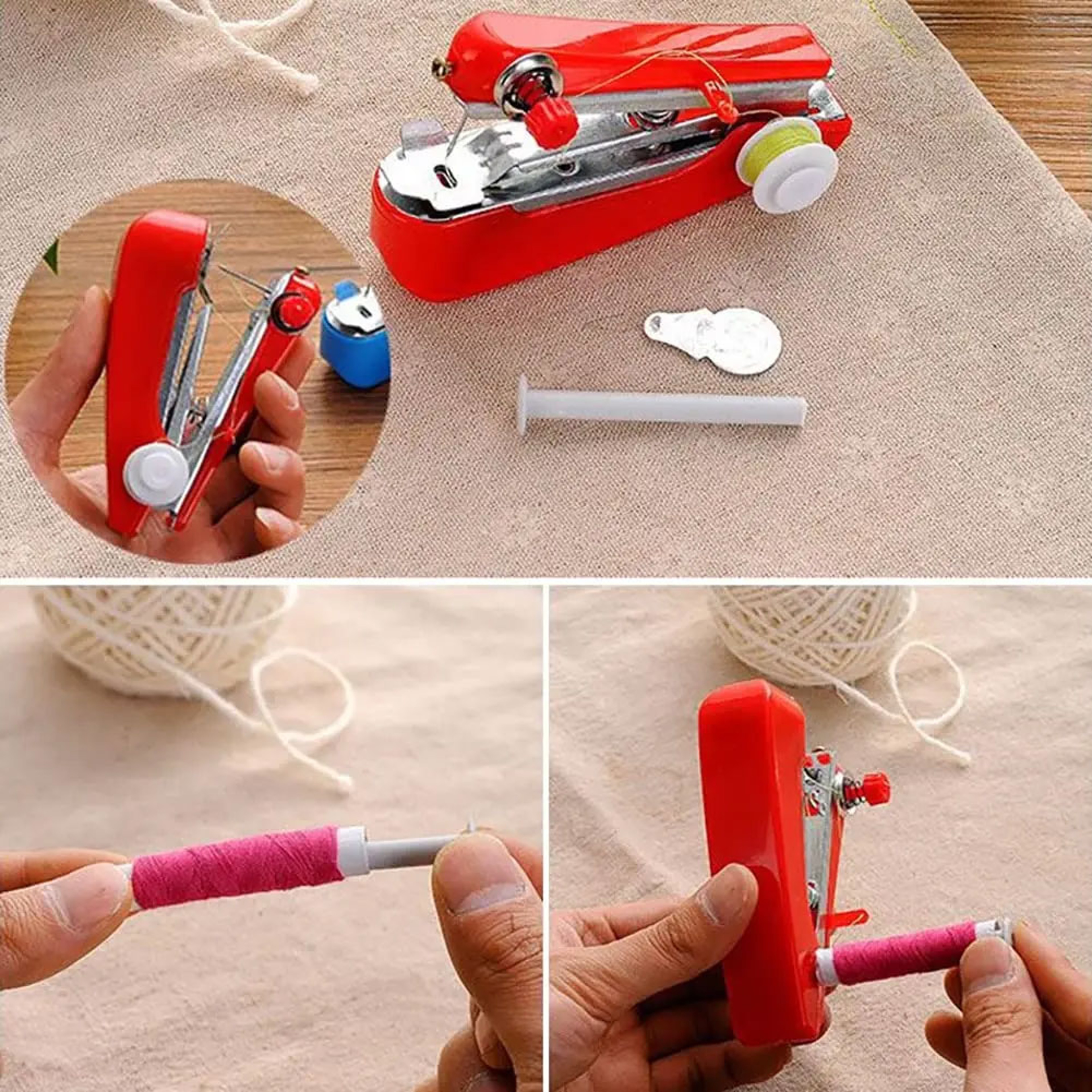 Portable Handheld Sewing Machine for Quick Repairs and Travel Stitching – view 2