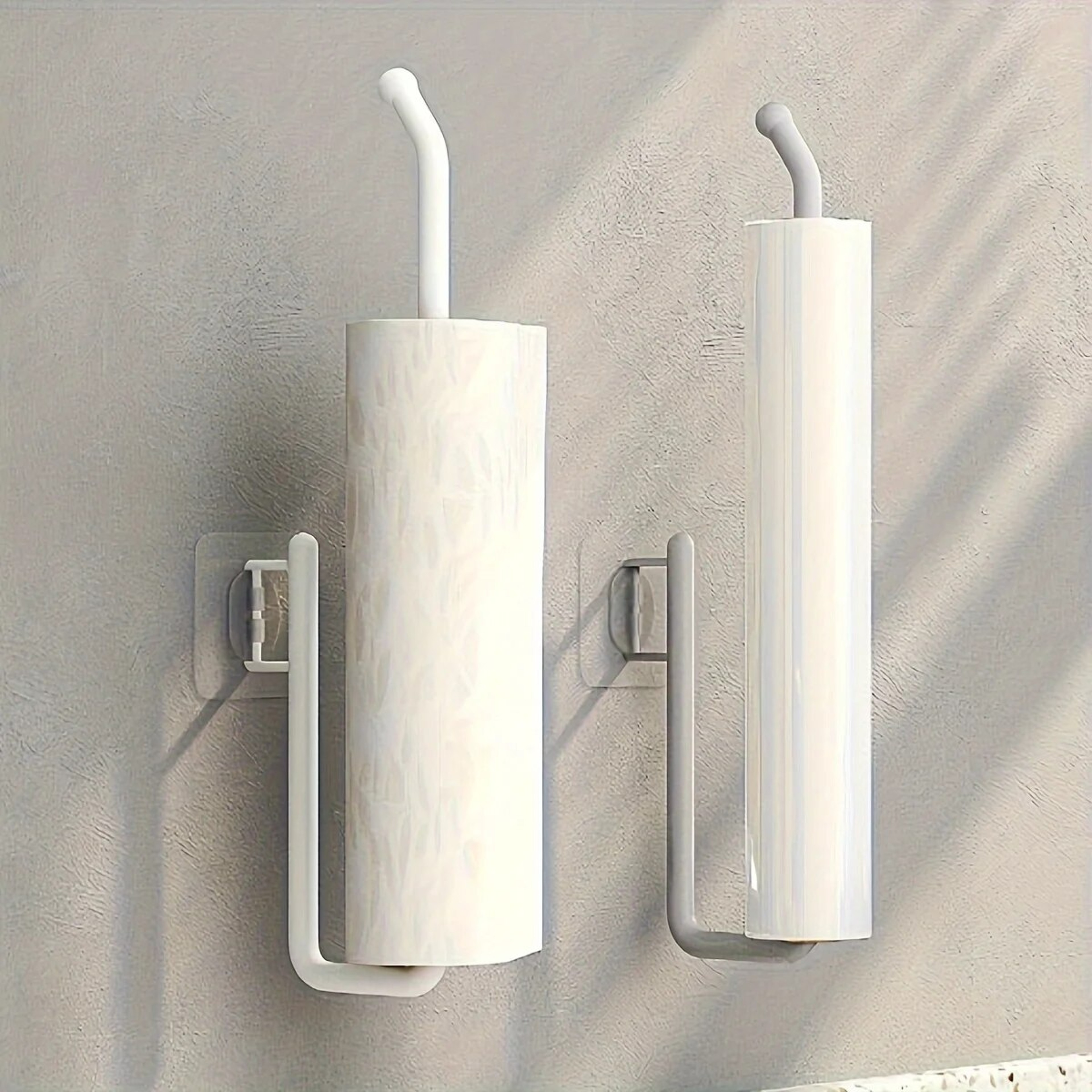 Wall Mounted Paper Towel Holder No Drill Kitchen and Bathroom Organizer Rack – view 2