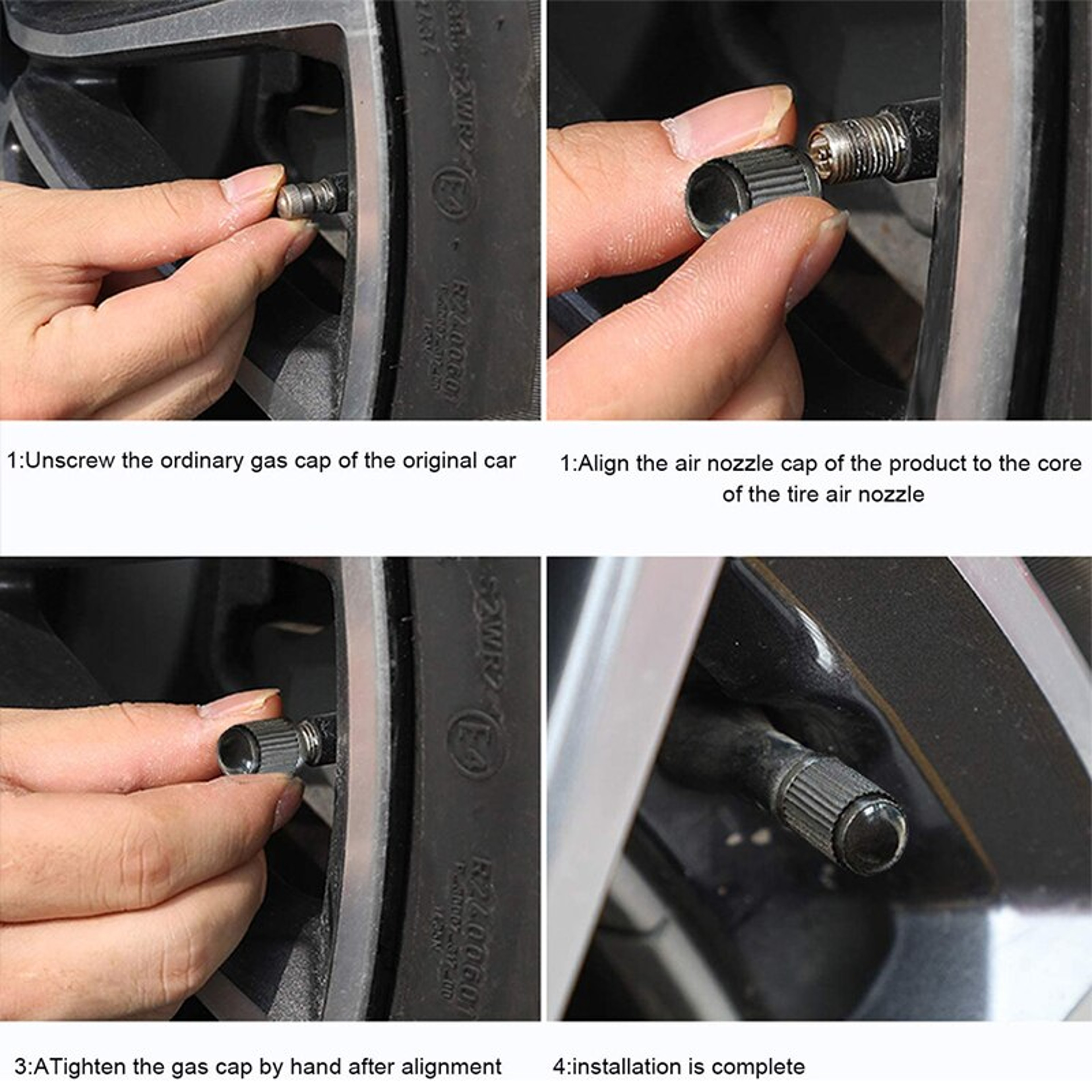 Universal Tire Valve Caps Pack Dust Proof Stem Covers For Car Bike Motorcycle 3