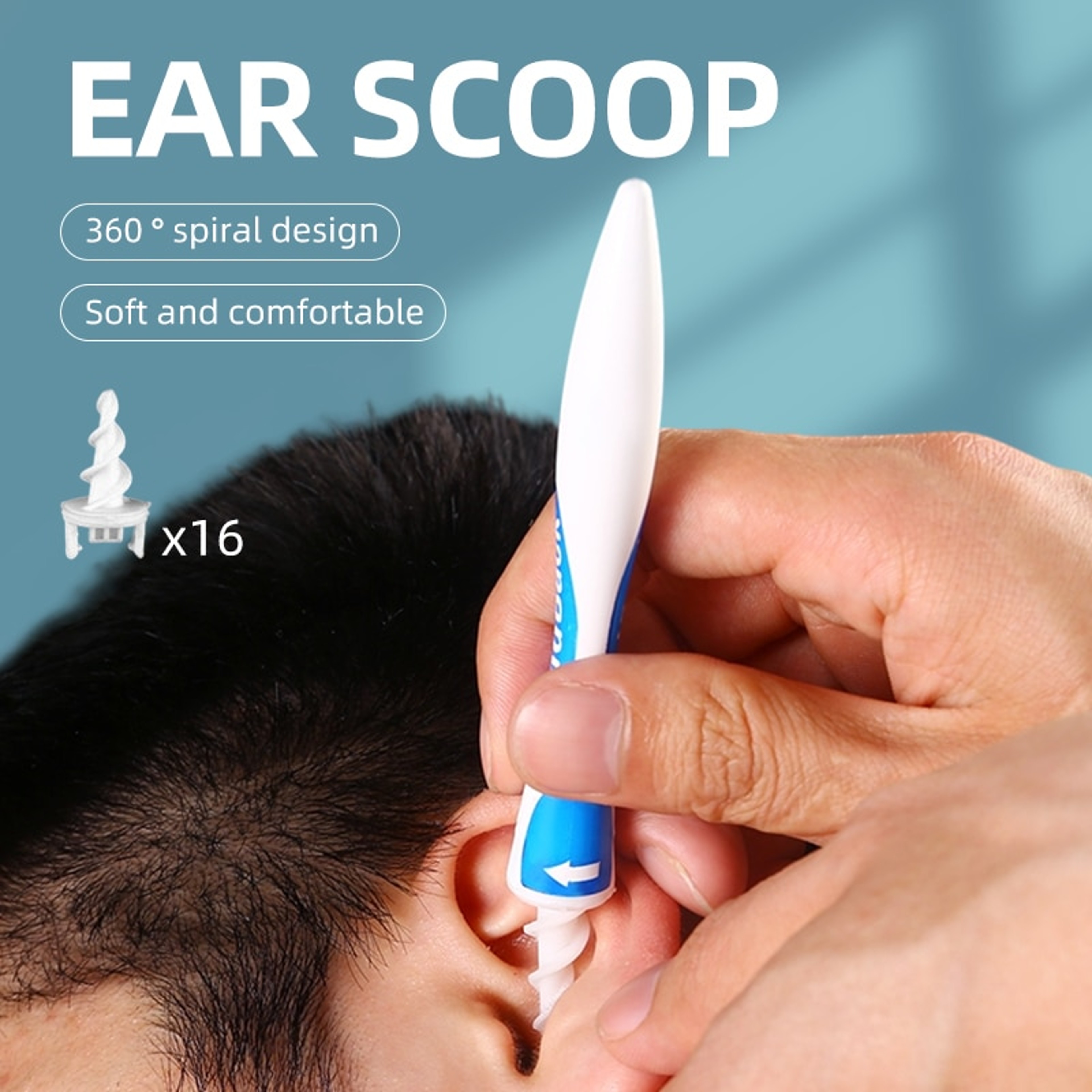 Advanced Ear Cleaning Kit with Silicone Spiral Tools Safe Reusable Ear Wax Removal Tool Set – view 1