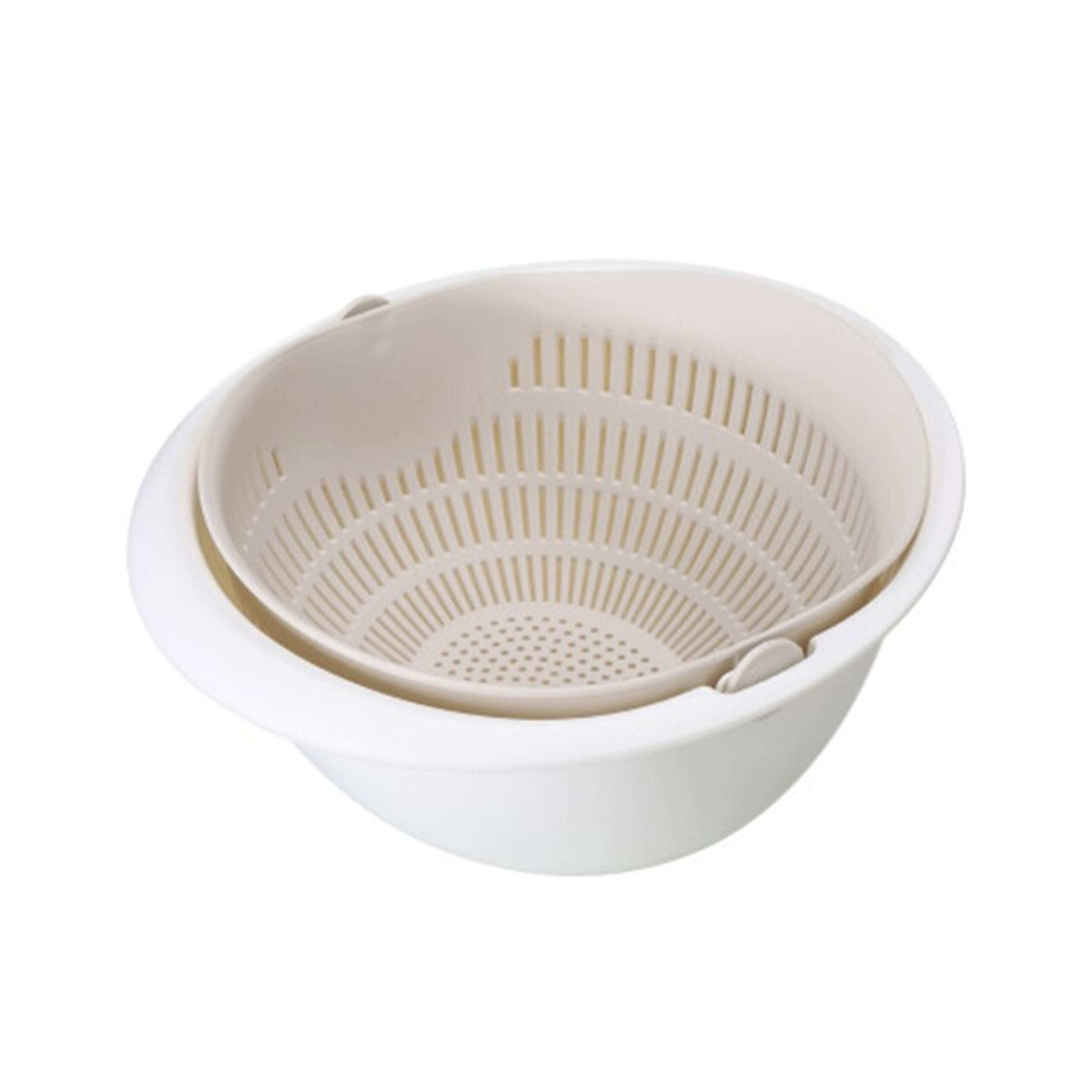 Rotating Fruit Basket Double Layer Draining Basket for Easy Washing and Storage – view 8