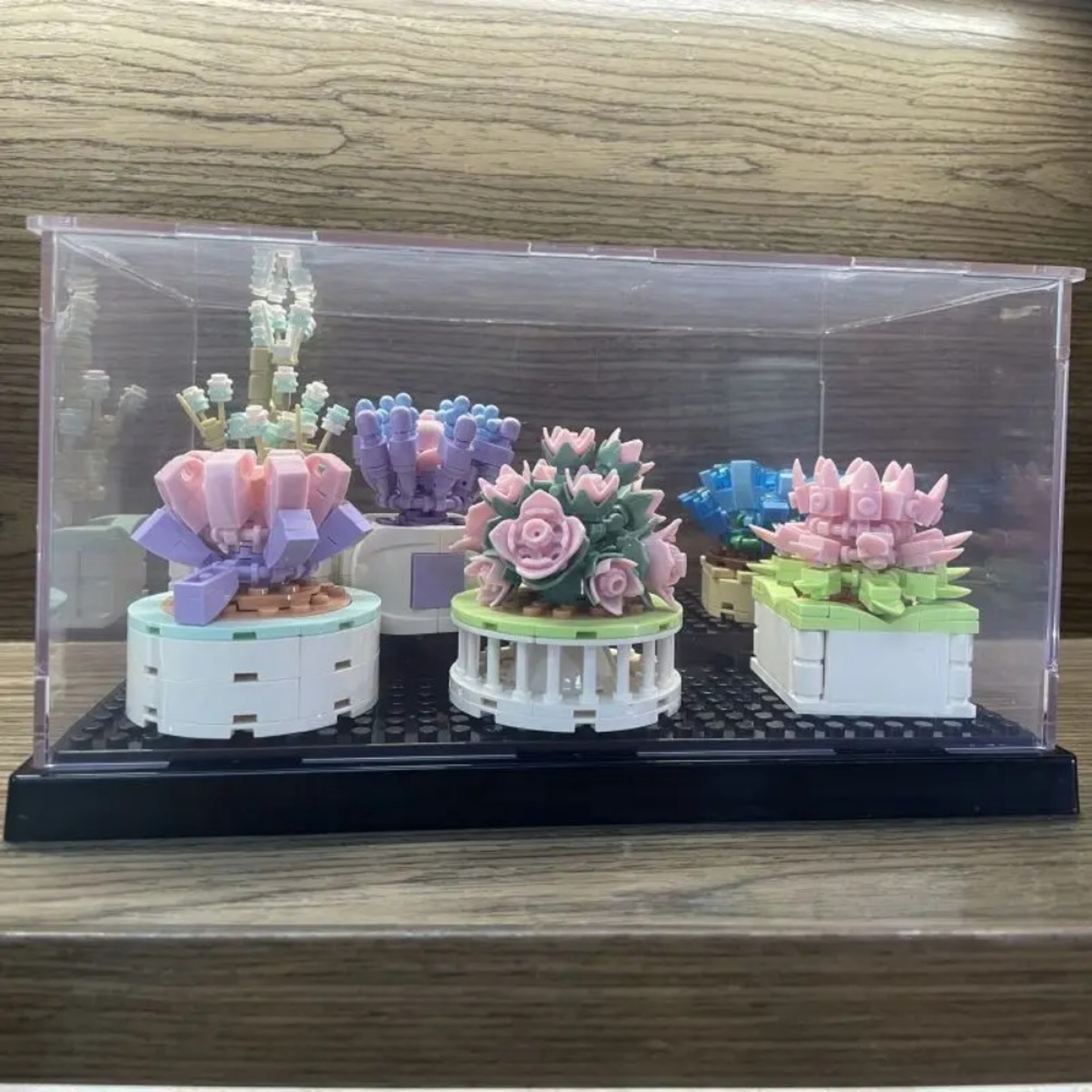 Large Acrylic Display Case with Movable Steps Dustproof Clear Storage for Collectibles – view 4