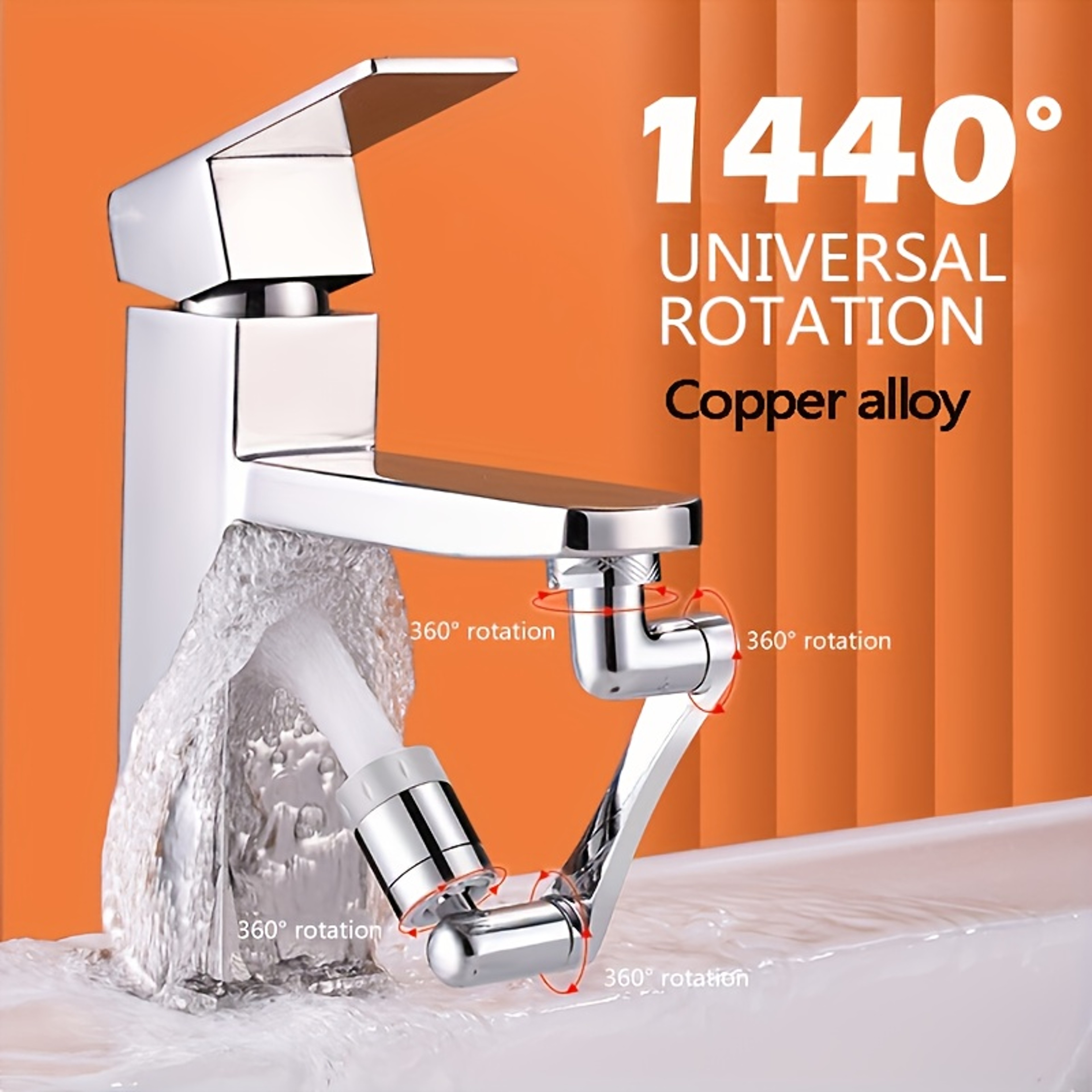 Rotating Faucet Extender with Flexible Arm Kitchen Sink Sprayer – view 5