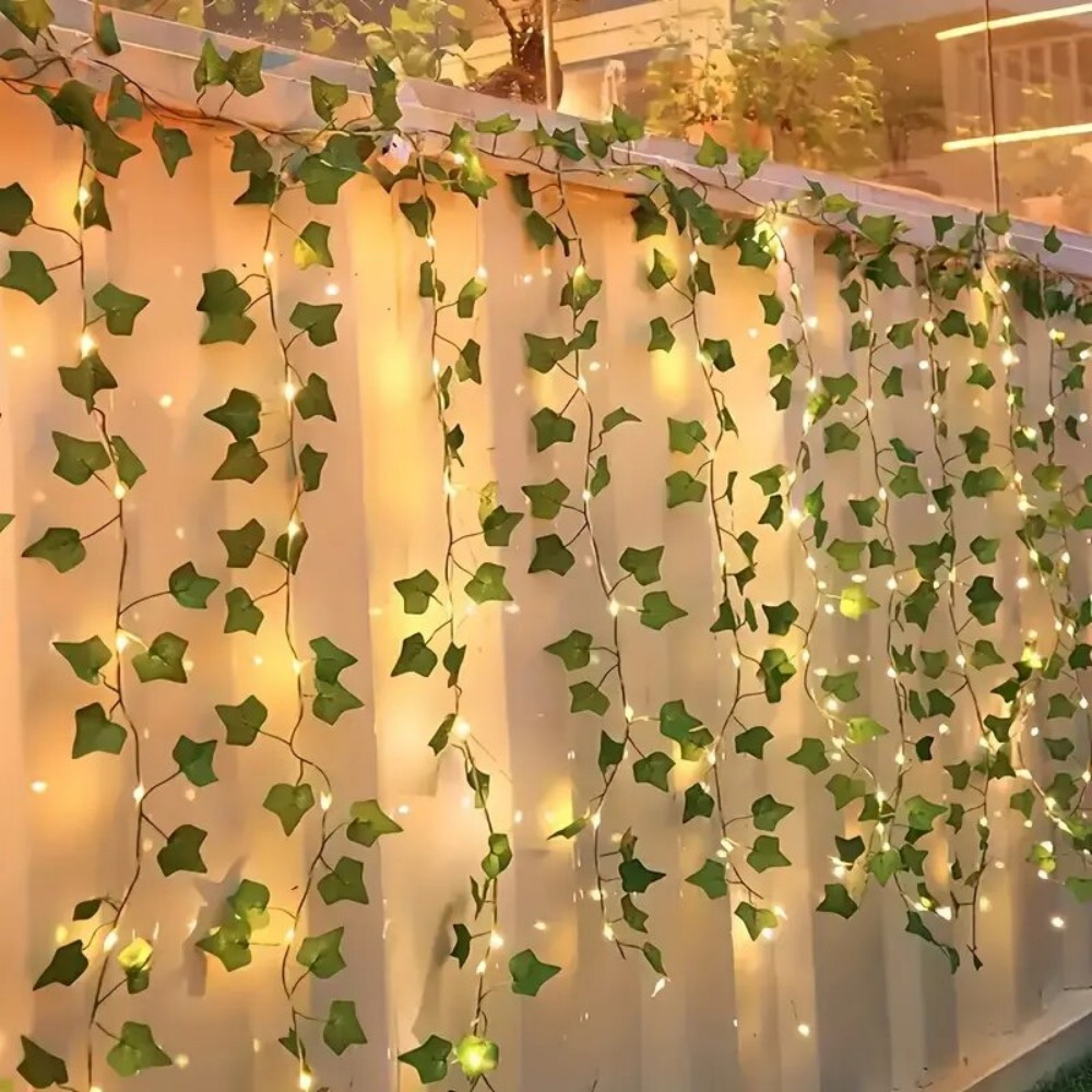 Ivy Leaf String Lights Warm White LED Vine Lights USB Indoor Decor – view 2