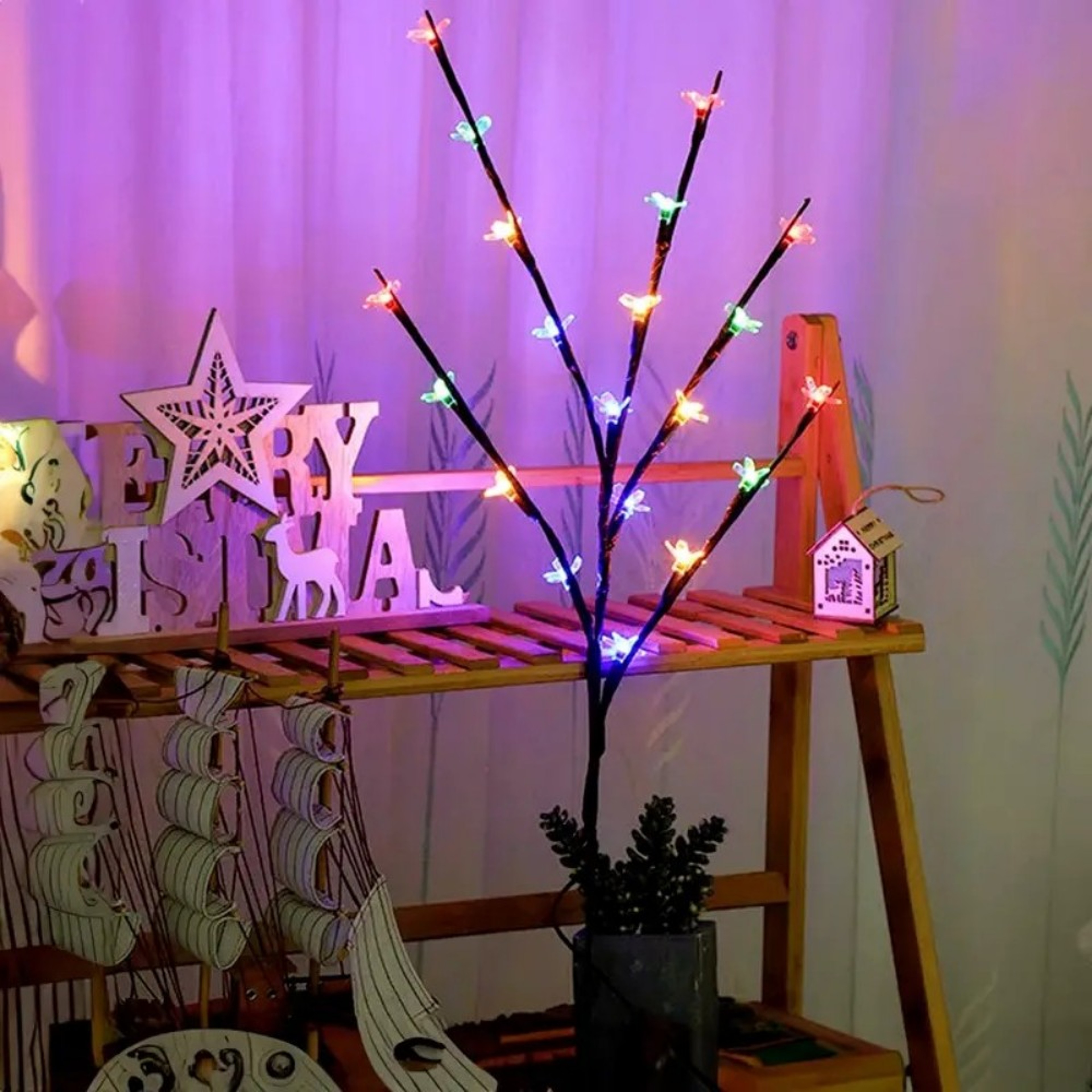 LED Cherry Blossom Tree Light Battery Powered Decorative Night Lamp for Home, Wedding & Party Decor – view 8