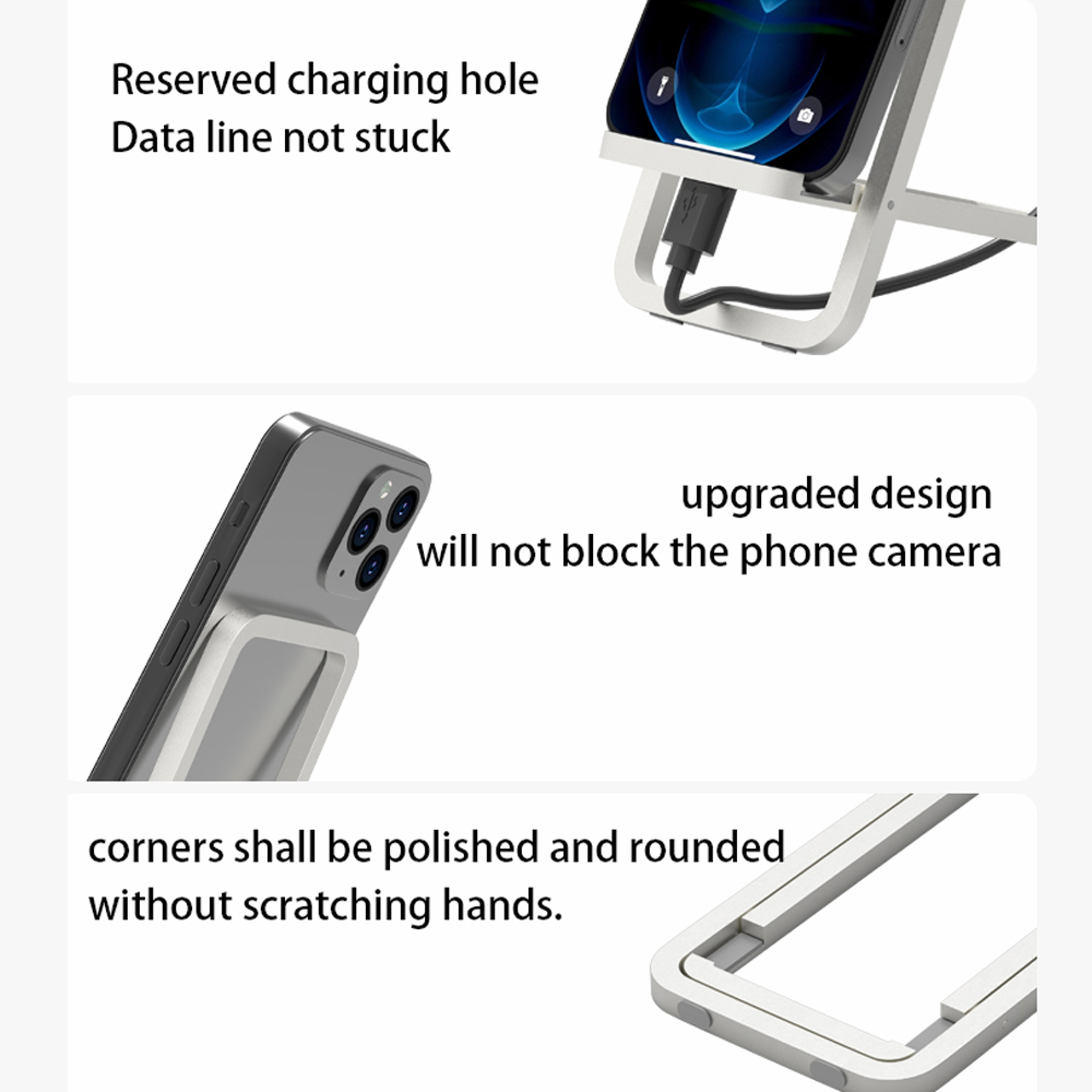 Adjustable Mobile Phone Stand Foldable Desktop Holder & Smartphone Support – view 5