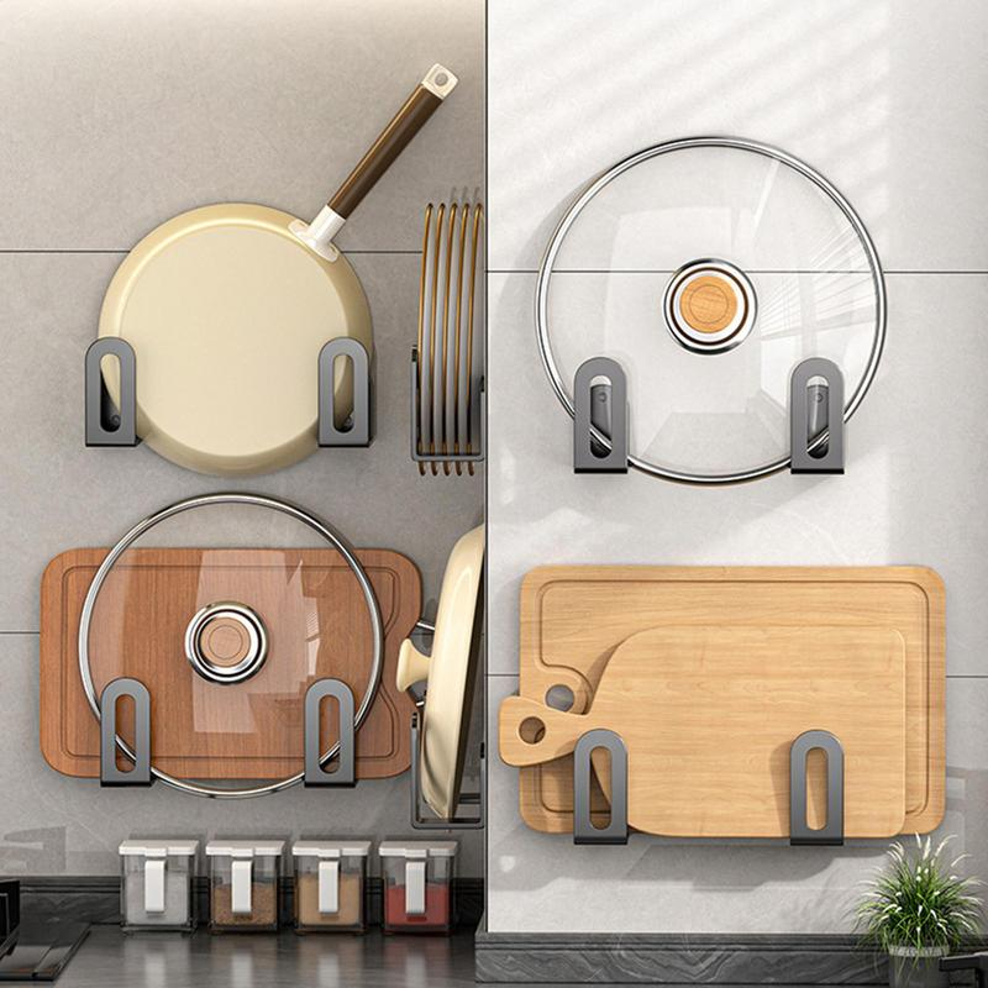 Space Saver Pot Lid Holder & Cabinet Storage Rack – view 4