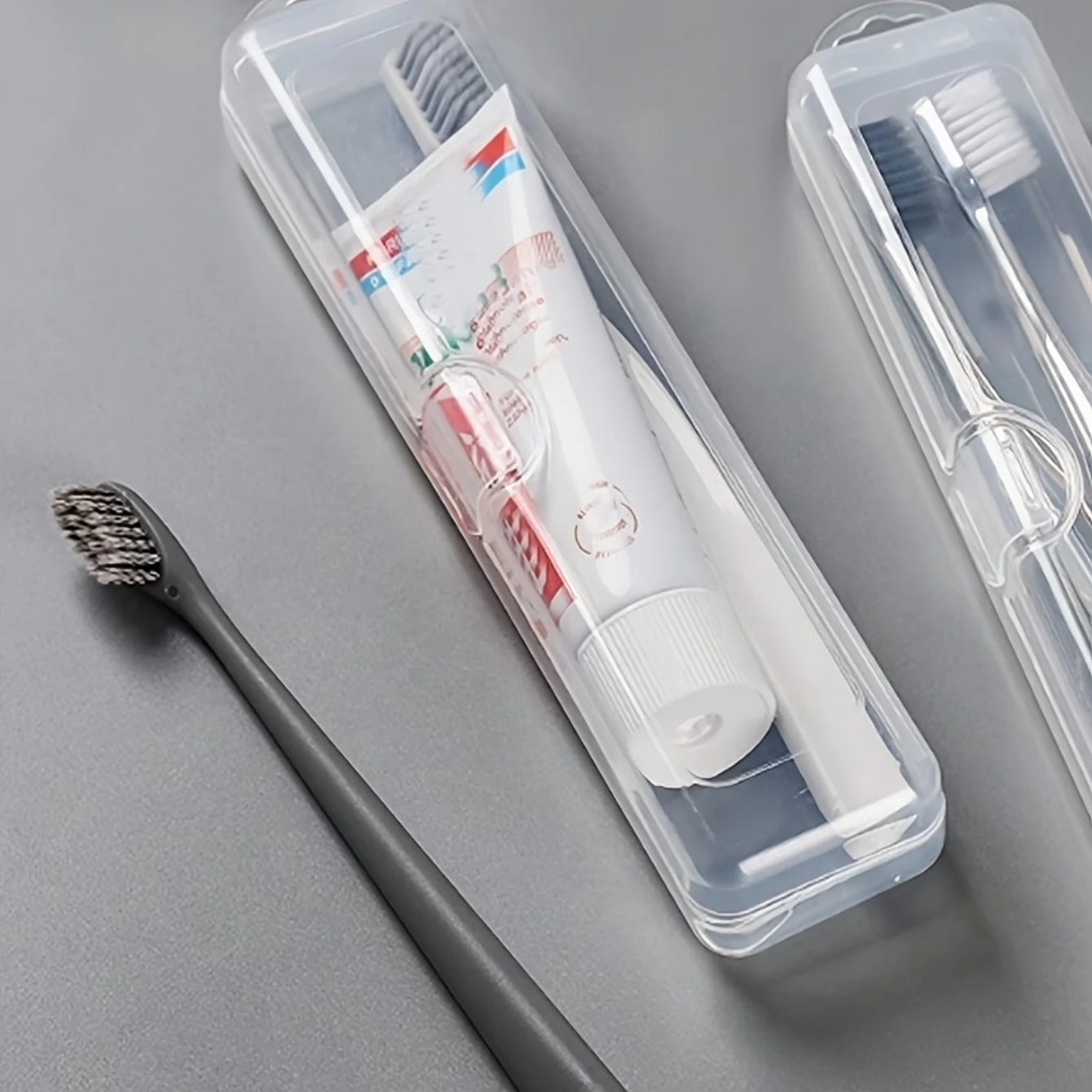 Portable Travel Toothbrush Case & Holder Transparent Organizer Box – view 3
