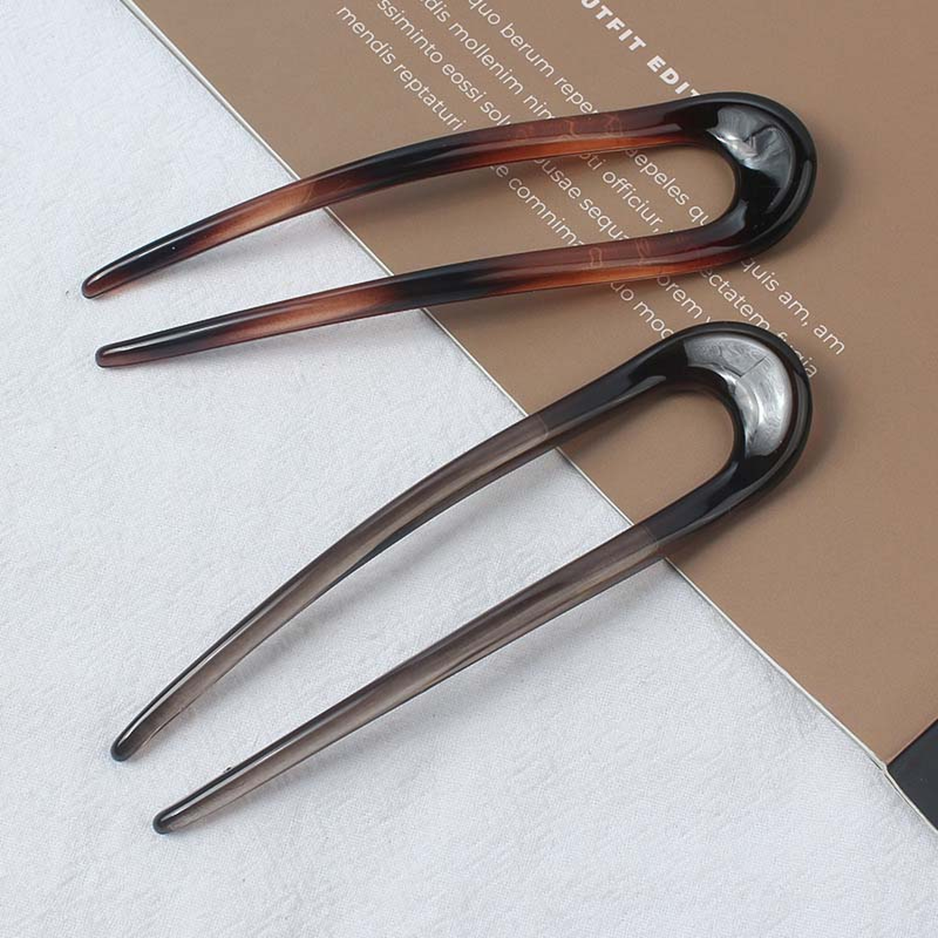 Elegant Acetate U Shaped Hair Fork for Women Stylish Geometric Hairpin – view 4