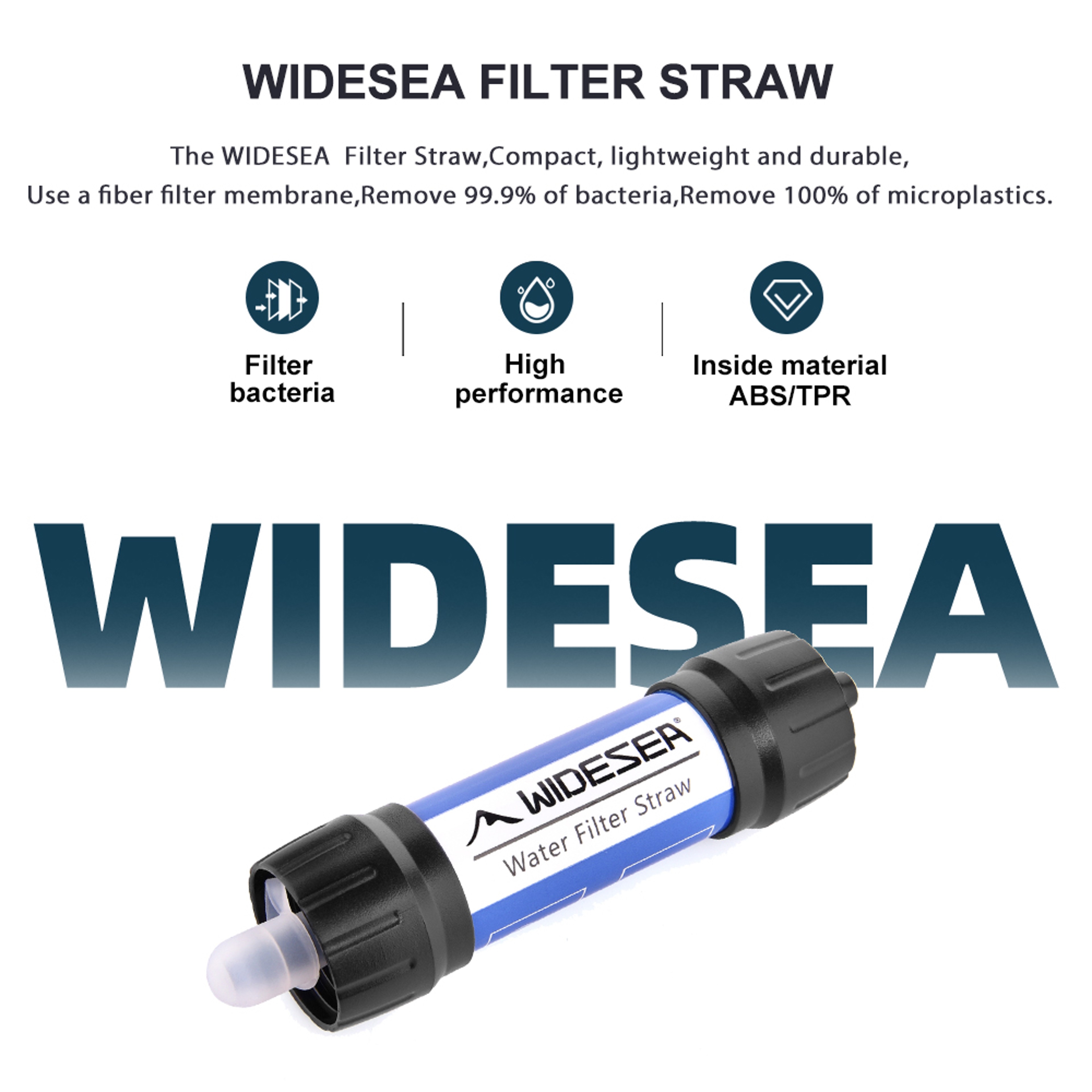 Advanced Portable Camping Water Filter Straw with Micron Ultrafine Purification – view 2