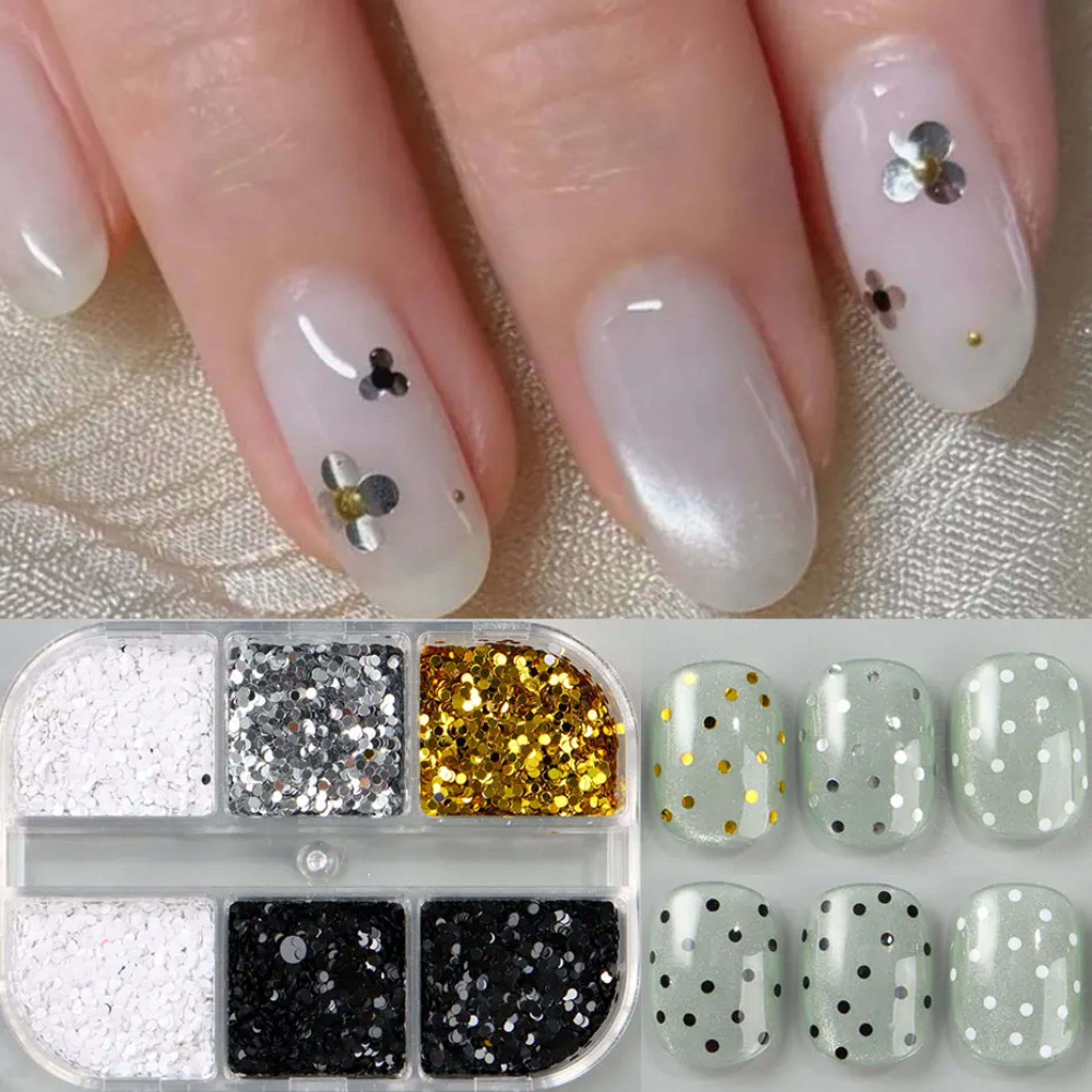 Premium Nail Art Charms Set Mini Sequins & Nail Accessories – view 3