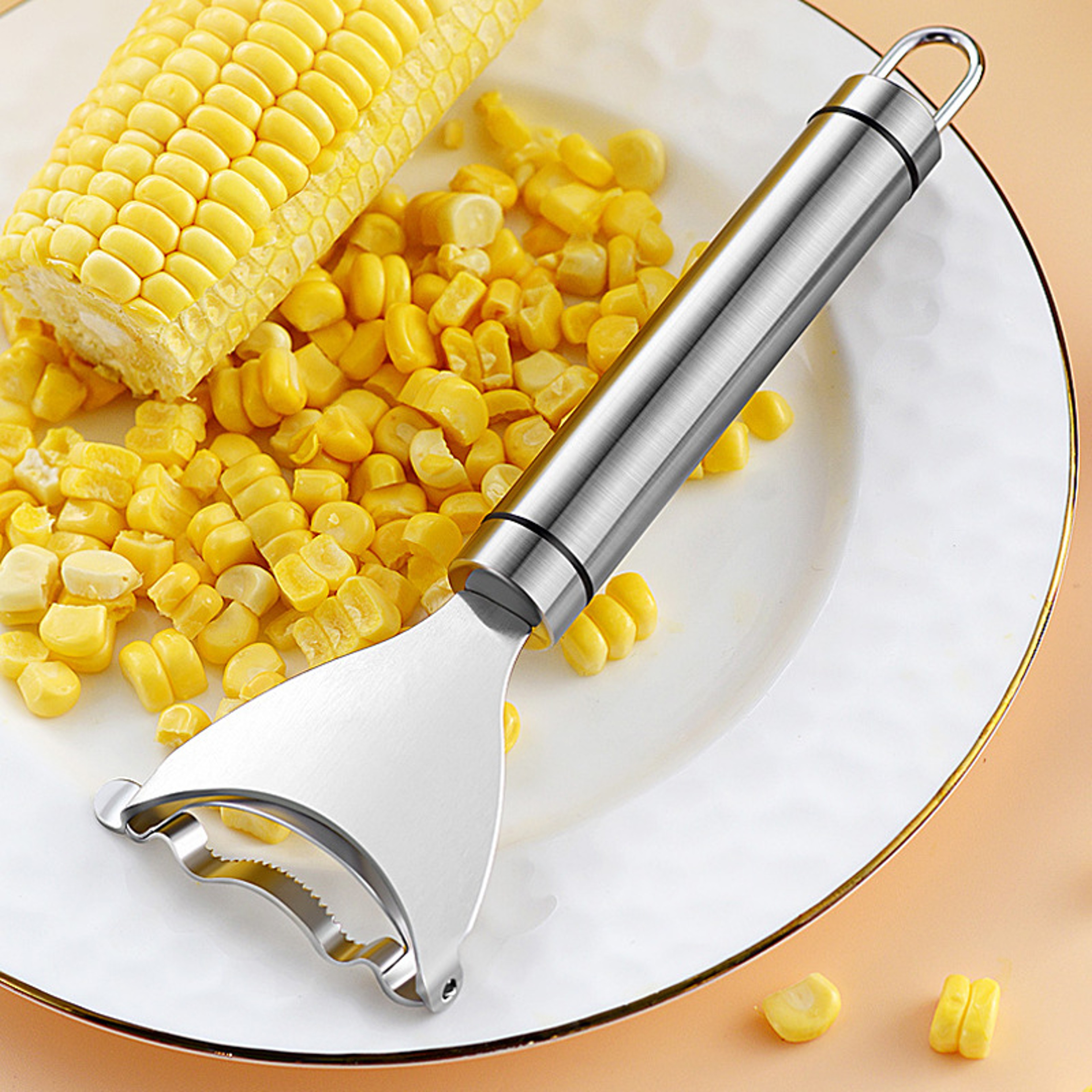 Stainless Steel Corn Stripper Tool Fast Corn Kernel Remover Peeler – view 2