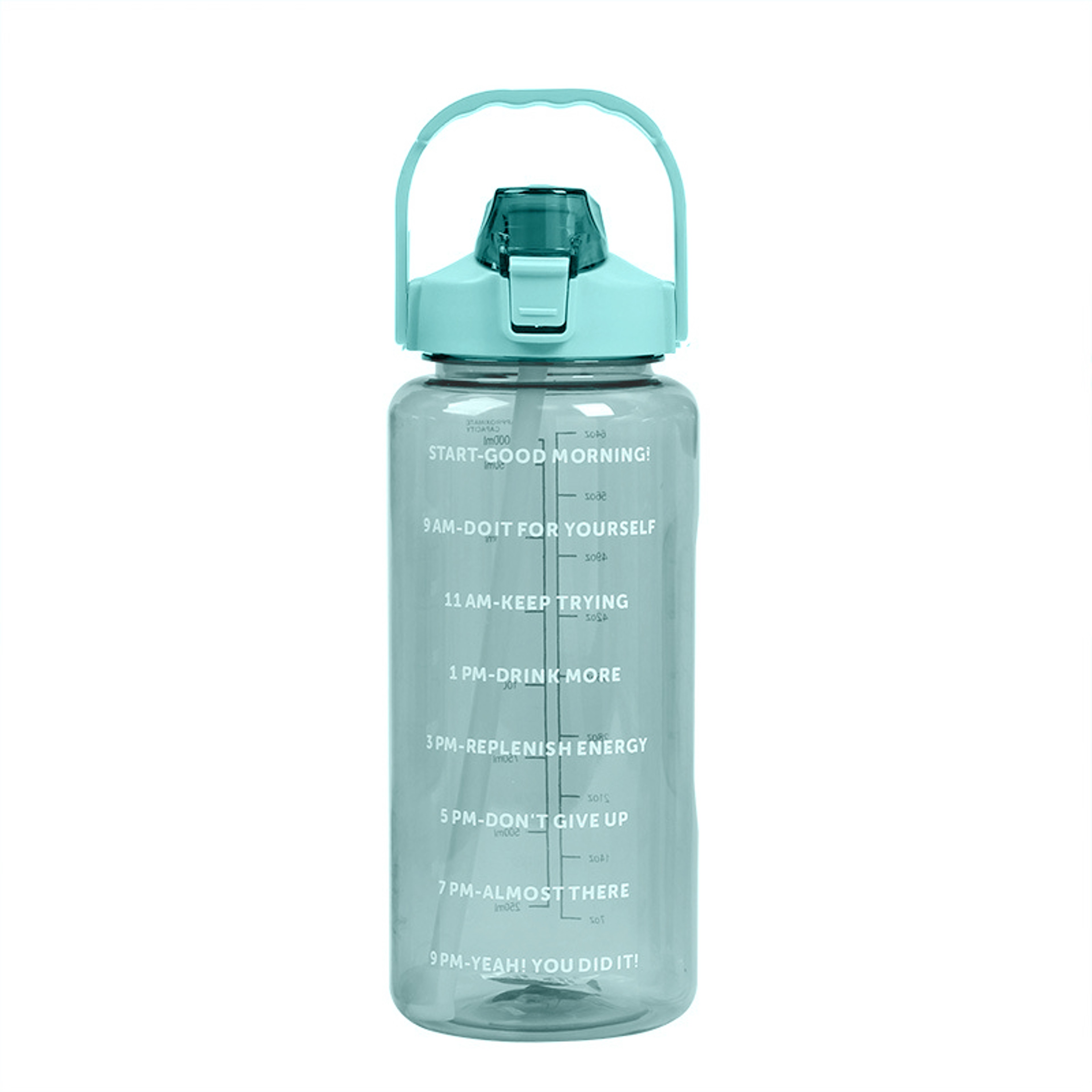Liter Water Bottle with Straw and Time Marker for Fitness Hydration – view 8