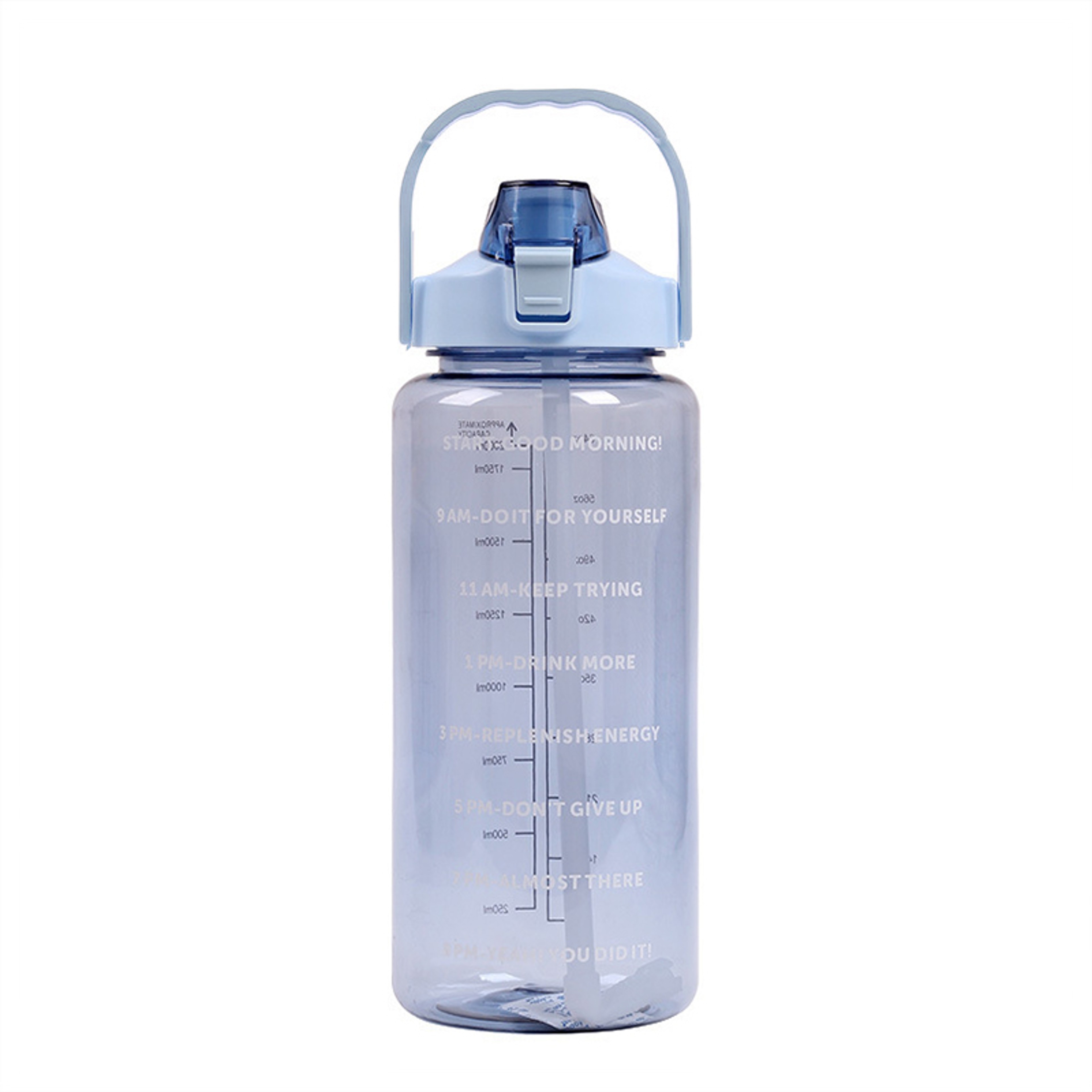 Liter Water Bottle with Straw and Time Marker for Fitness Hydration – view 9