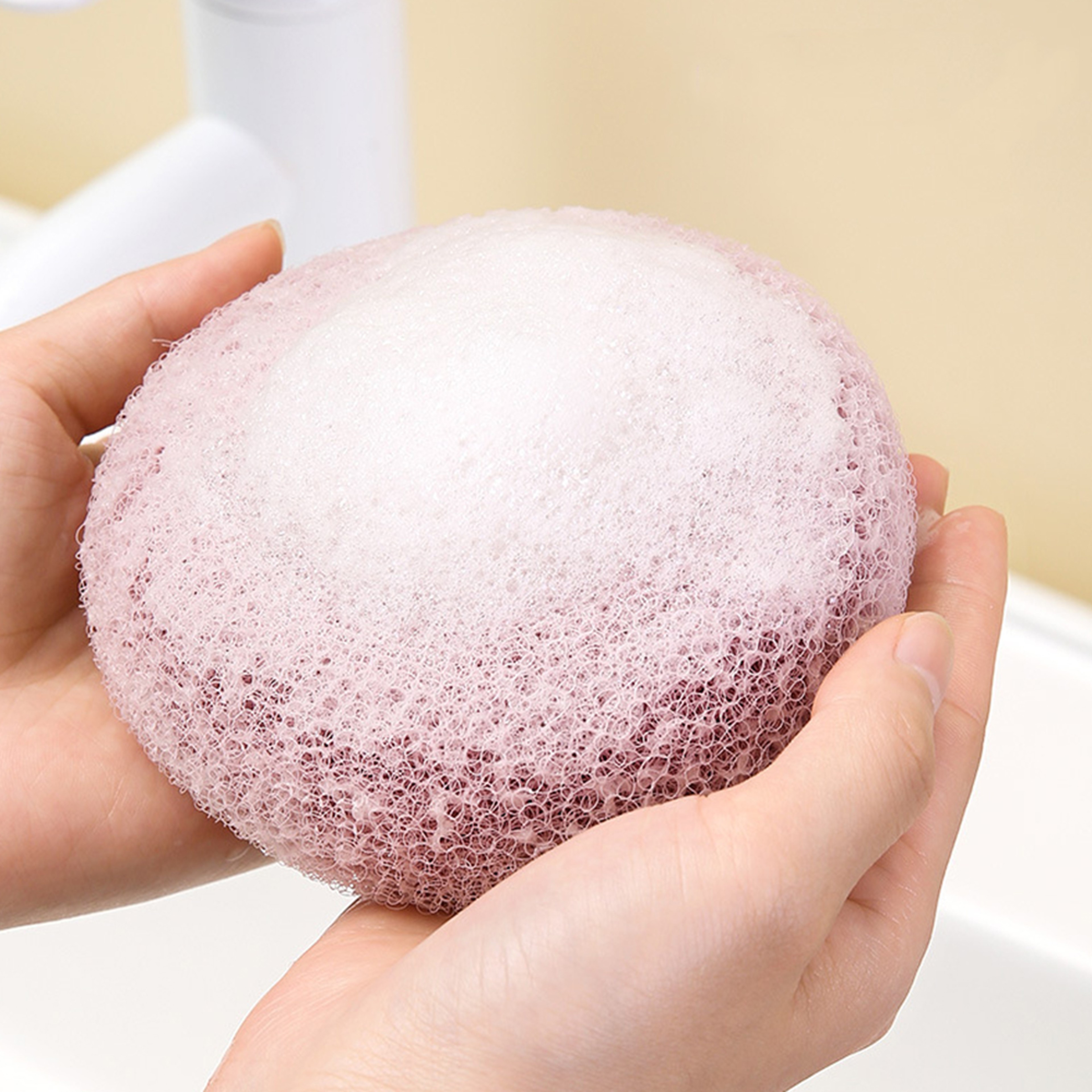 Soft Mesh Shower Loofah Sponge Ball For Gentle Body Exfoliation 3
