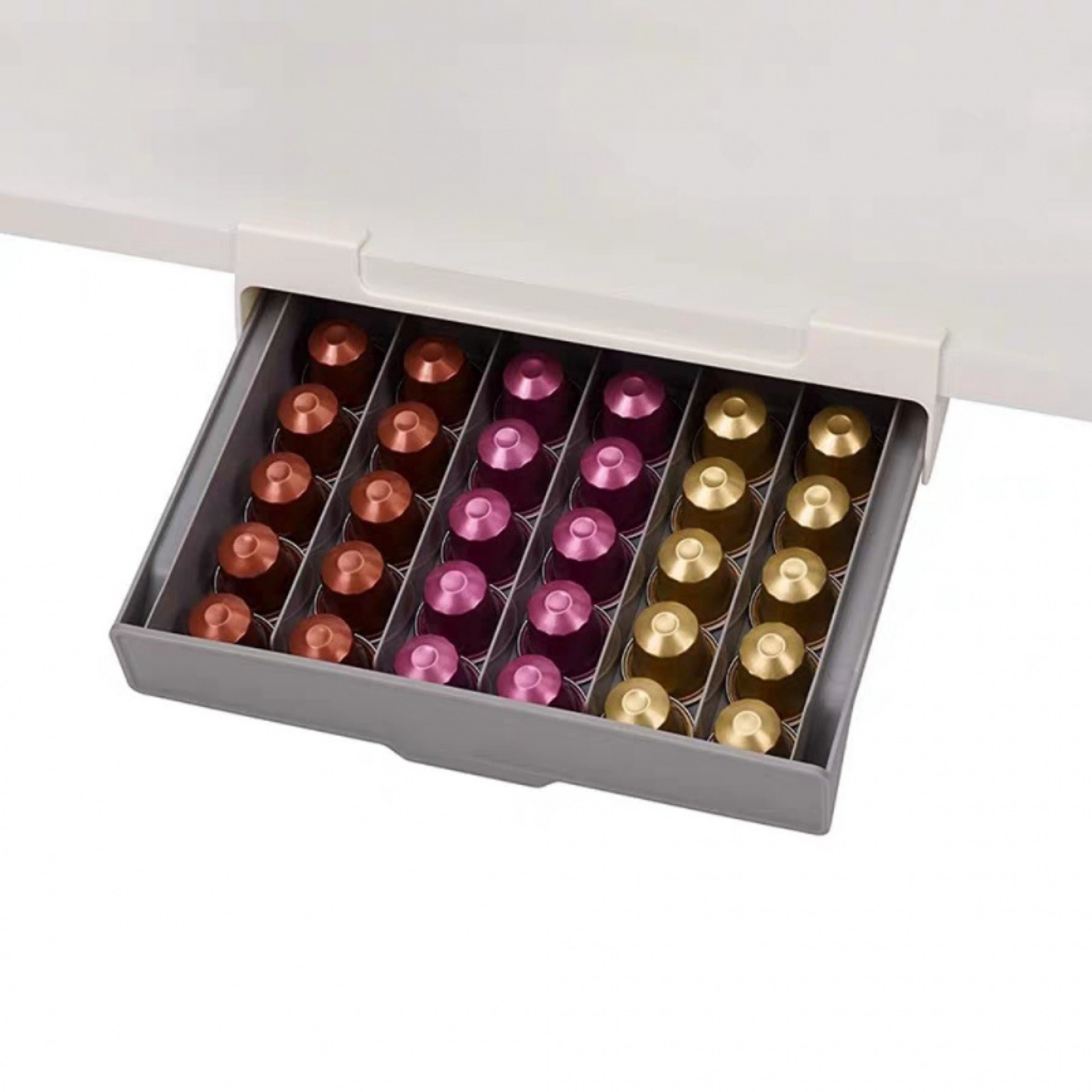 Space Saving Coffee Pod Organizer Drawer Box with Tea Bag Storage – view 3