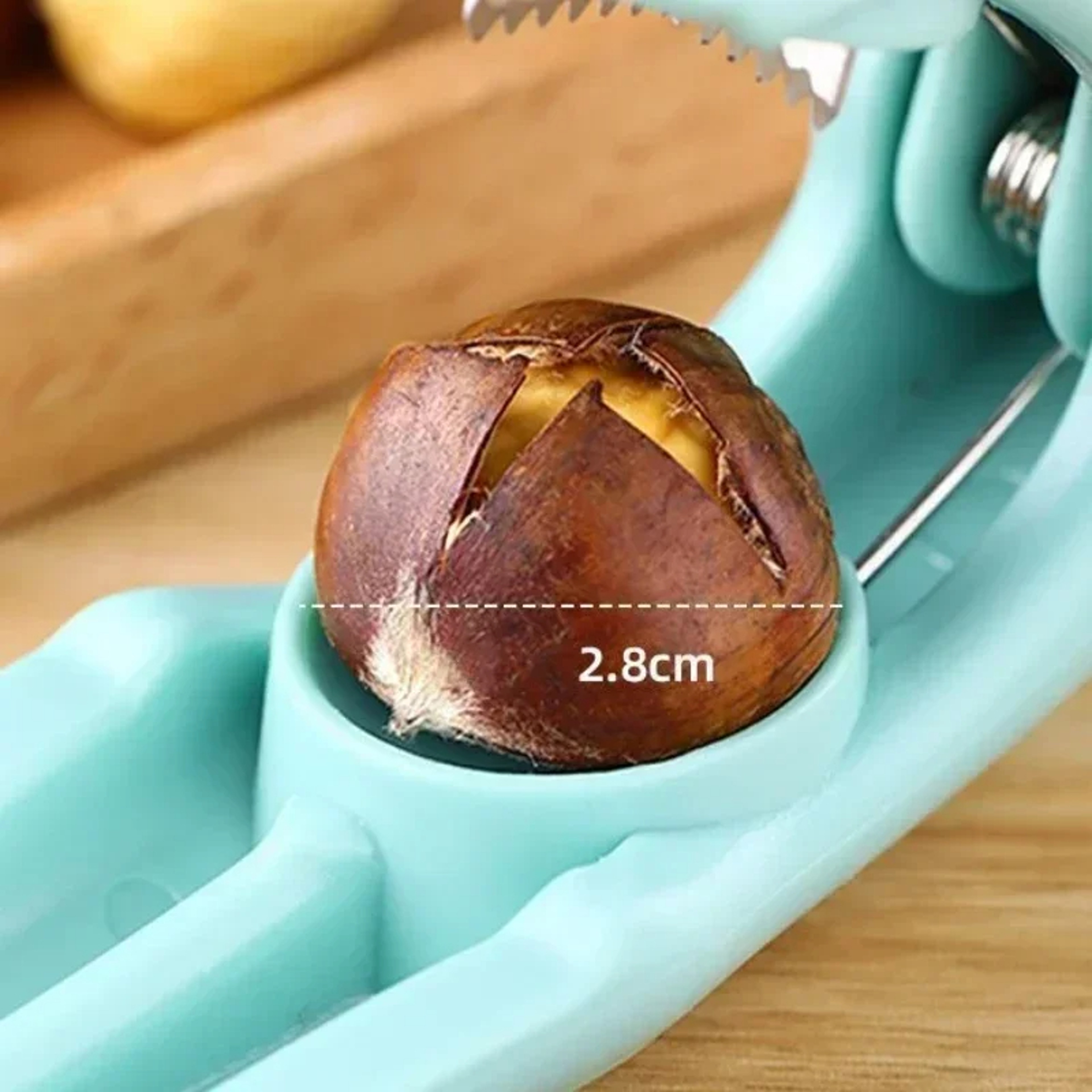 Heavy Duty Chestnut Sheller Nut Cracker Tool With Non Slip Grip Walnut Opener 2