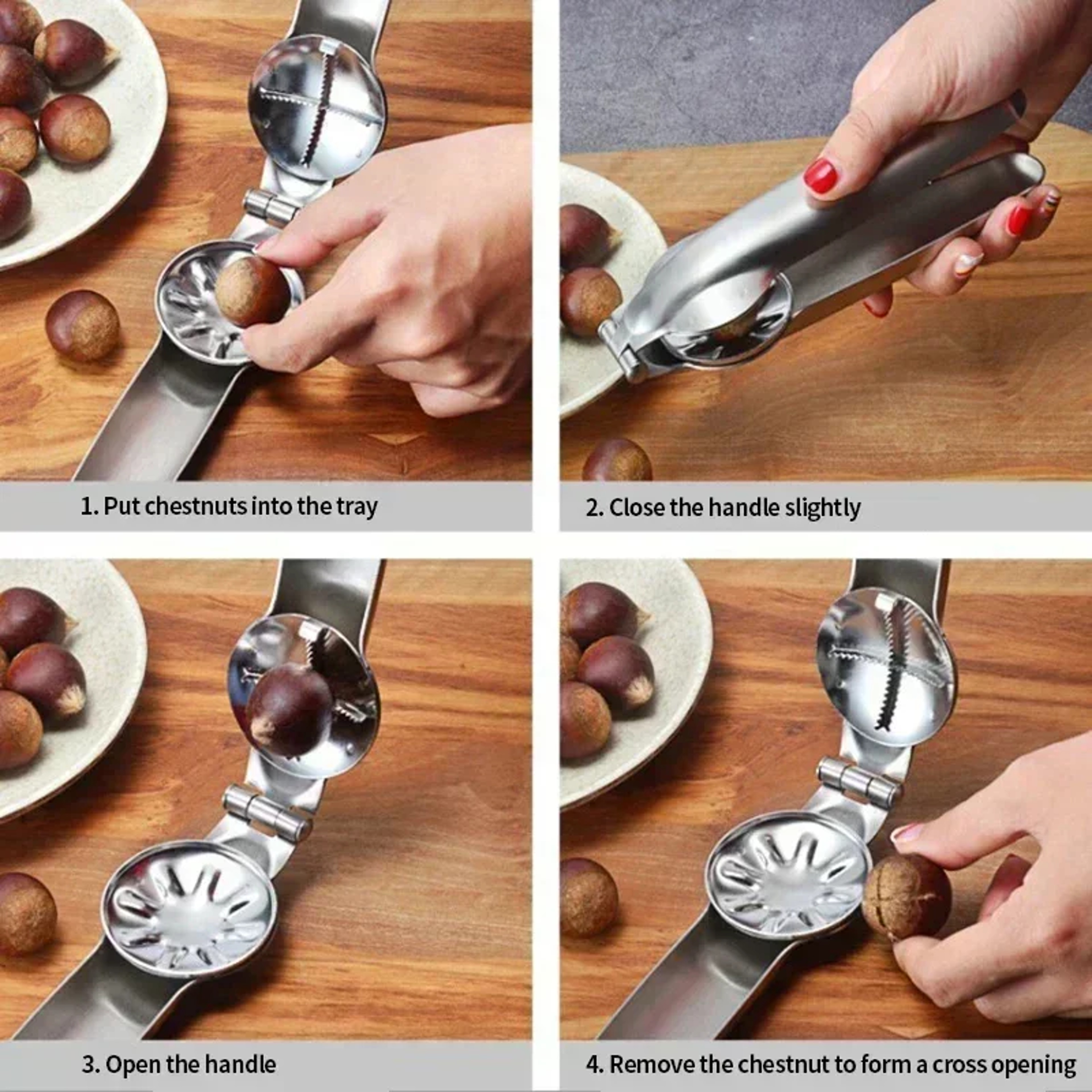 Chestnut Cutter Tool Stainless Steel Nut Cracker & Walnut Pliers – view 2