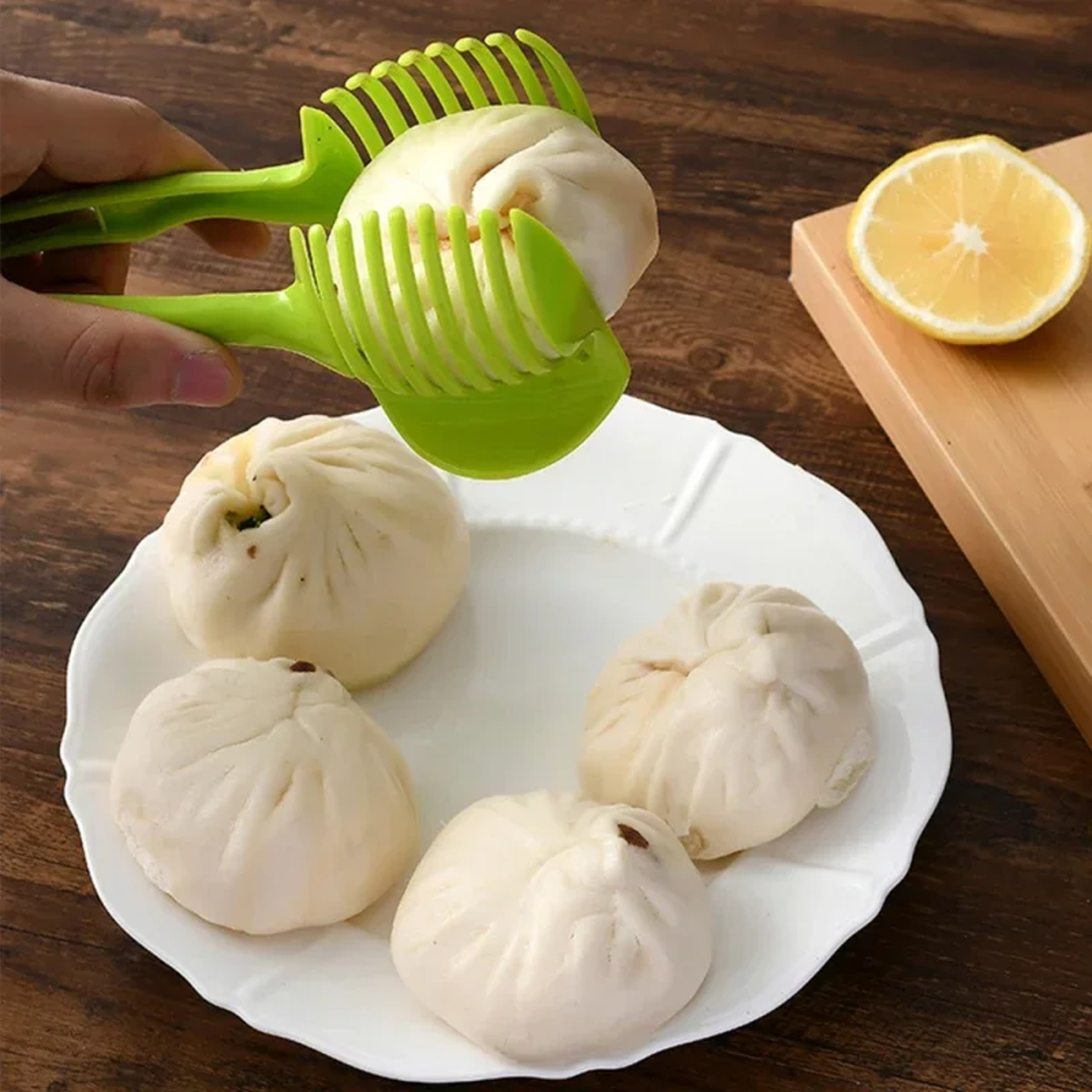 Multi Use Vegetable Slicer Tool for Even Cuts Fruit Holder Kitchen Cutter – view 2