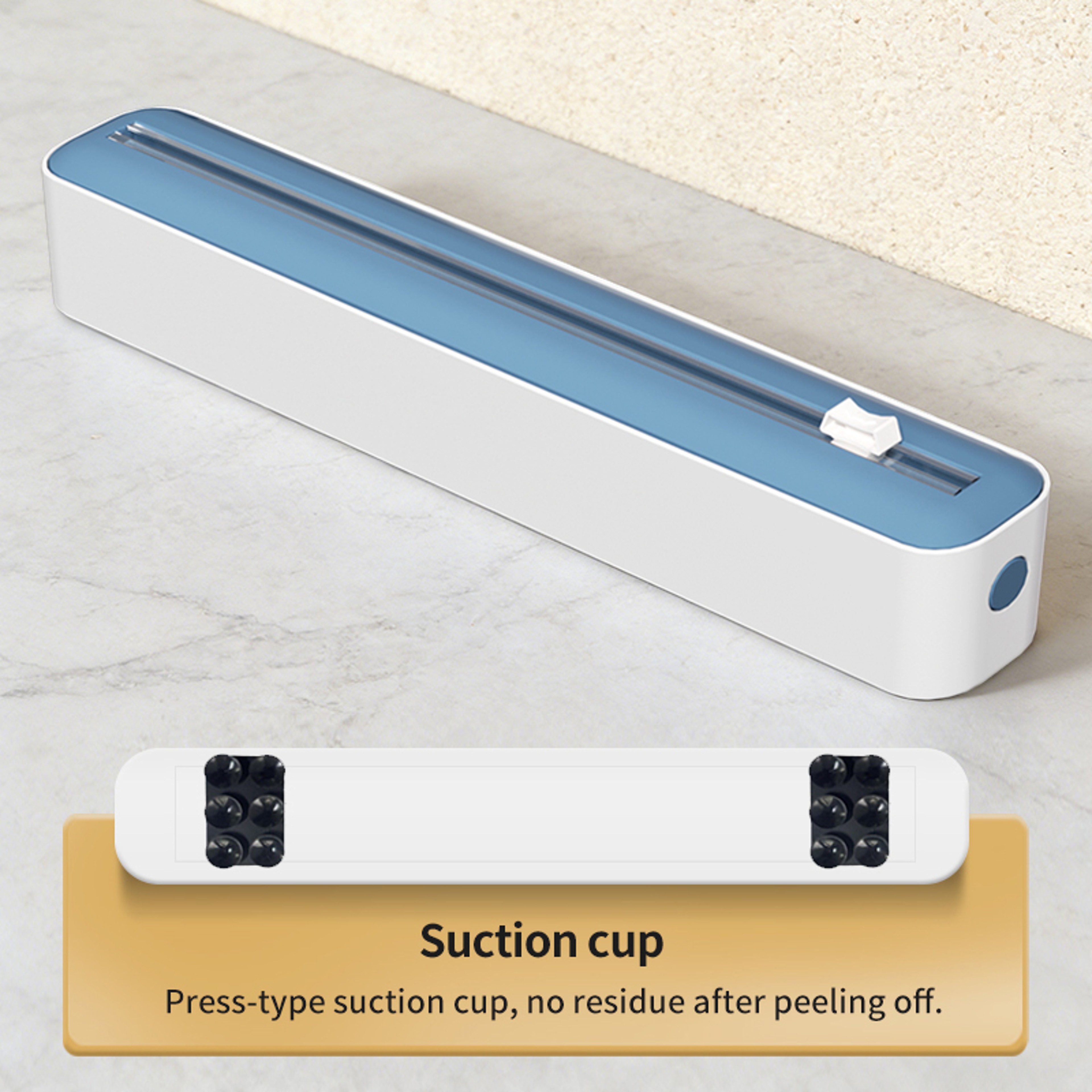 Multi Functional Cling Film Cutter Dispenser with Sliding Blade for Plastic Wrap and Foil – view 8