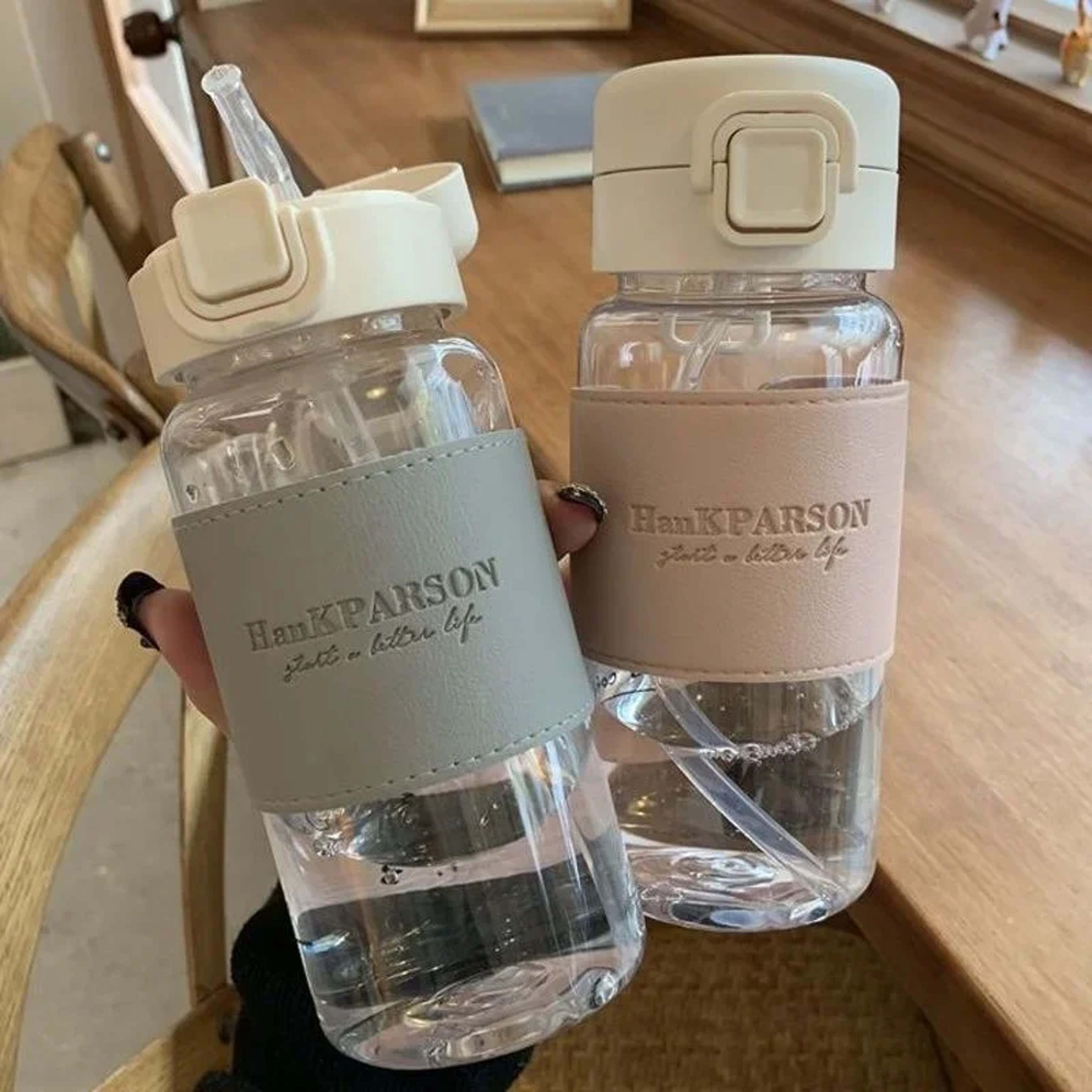 Portable Water Bottle with Straw Leak Proof Travel Drink Bottle – view 2