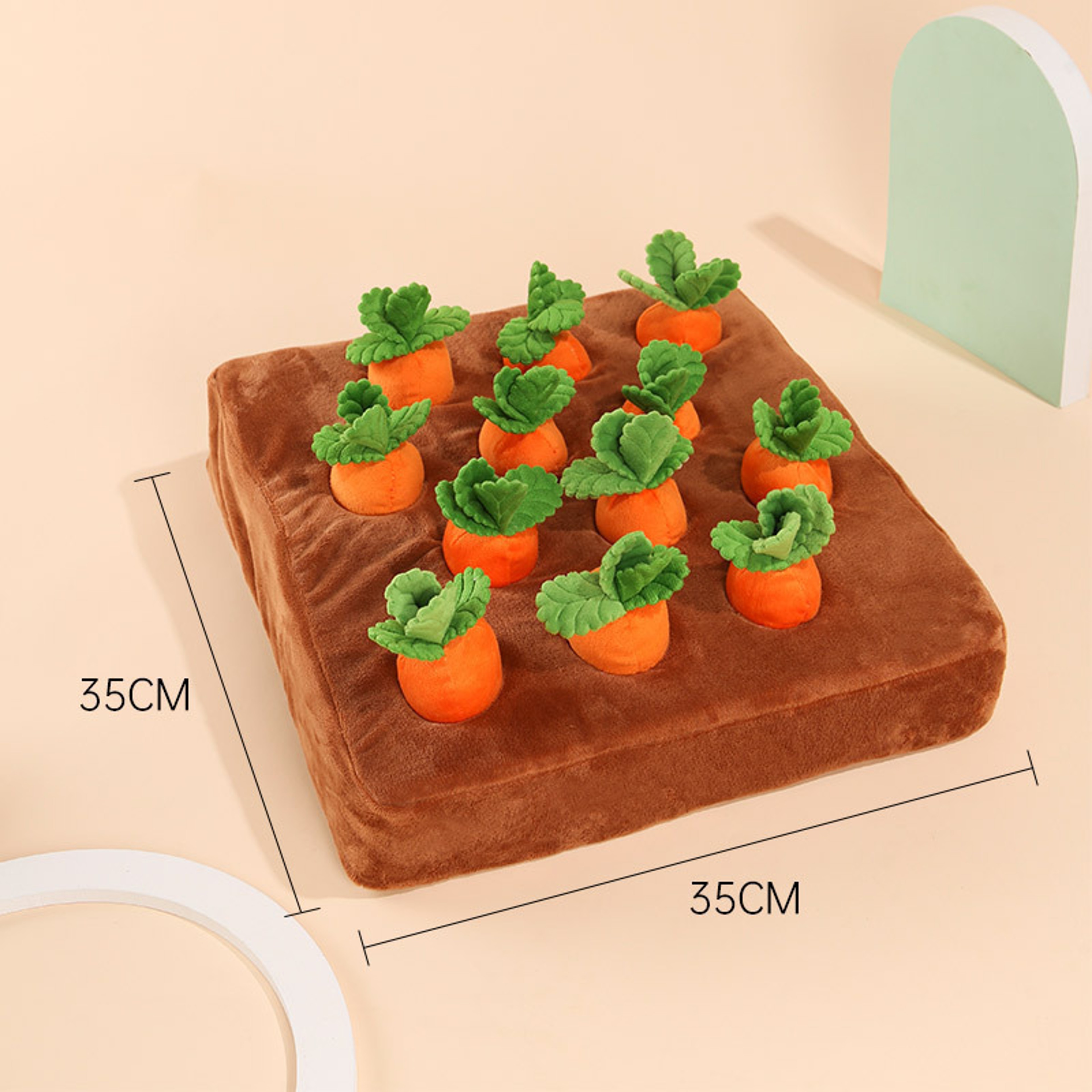 Interactive Dog Puzzle Toy Carrot Snuffle Feeding Plush For Enrichment  Chewers 4