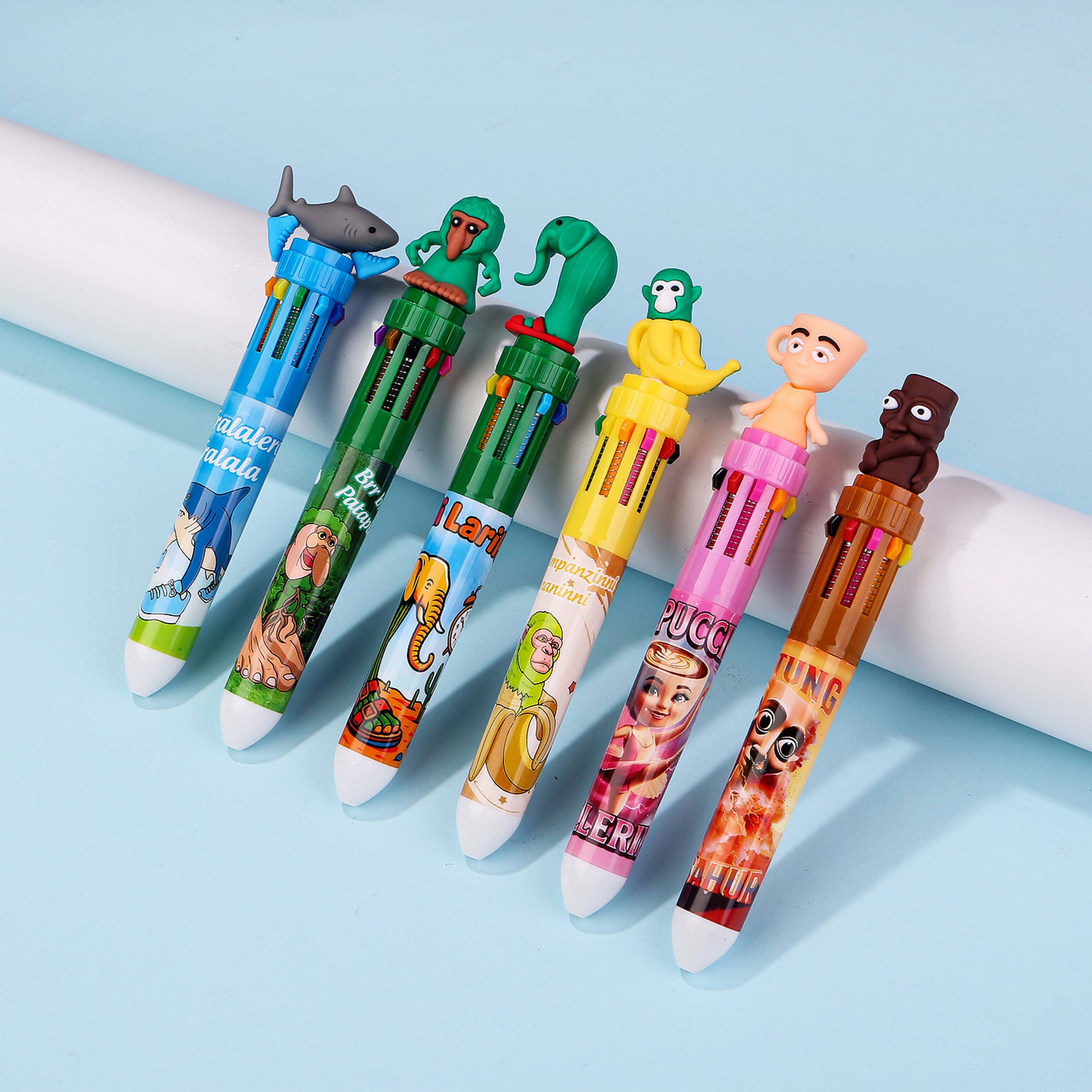 Cute Cartoon Multicolor Pen Color Retractable Ballpoint Pen for School Office Fun Writing – view 8