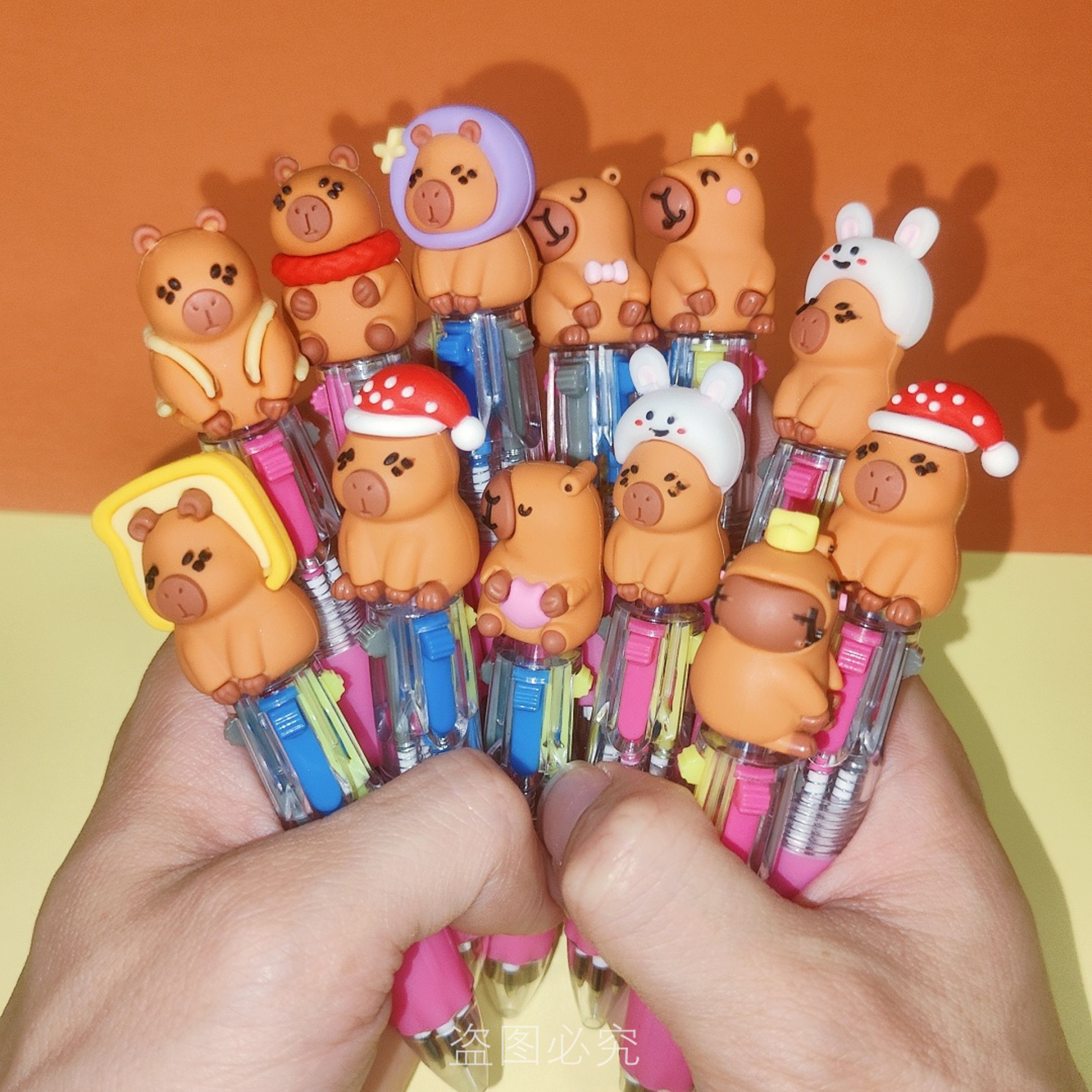 Capybara Multicolor Ballpoint Pens Set Cute 4 Color School Writing Pens – view 1