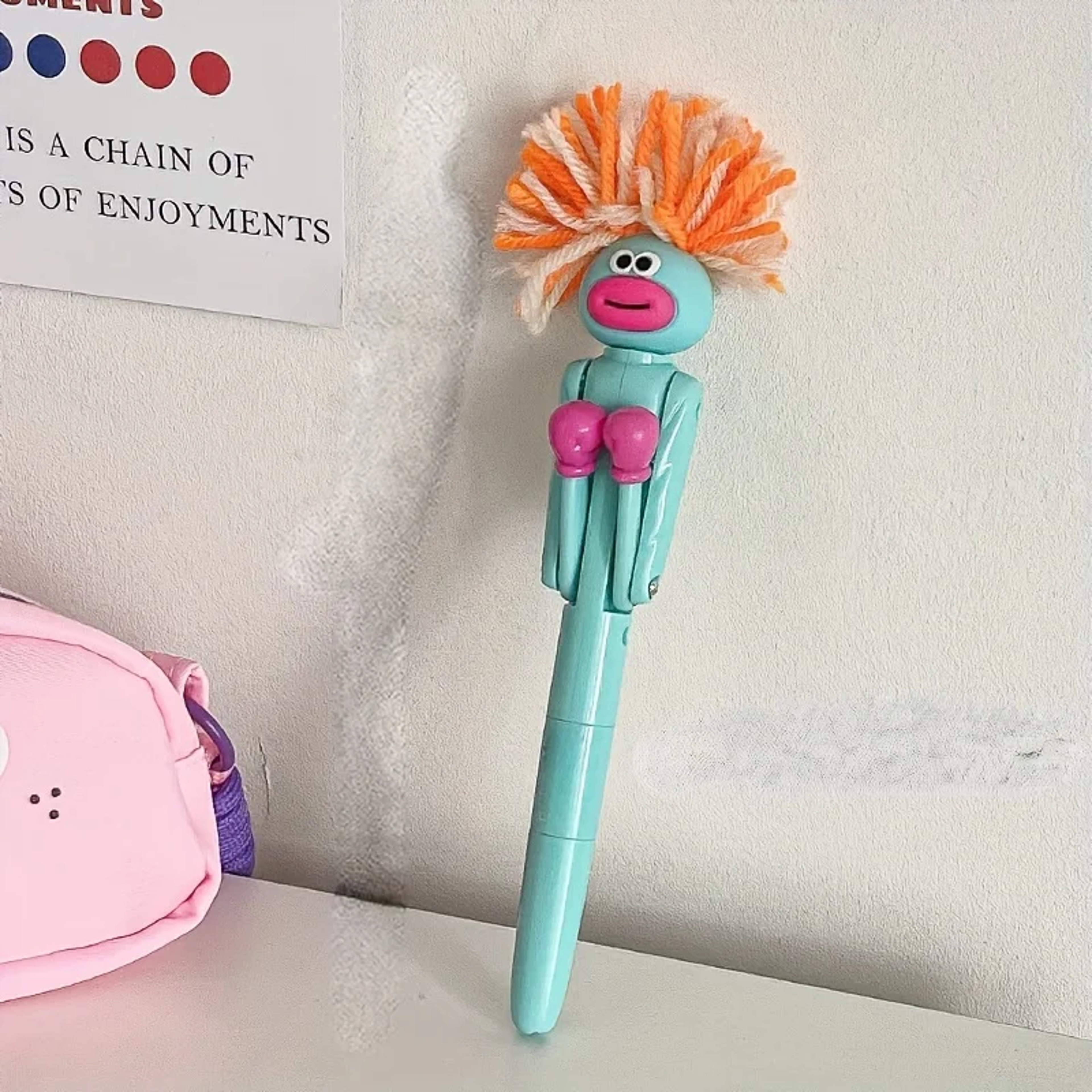 Funny Boxing Stress Relief Pen Cartoon Big Mouth Ballpoint Desk Toy Gift – view 8