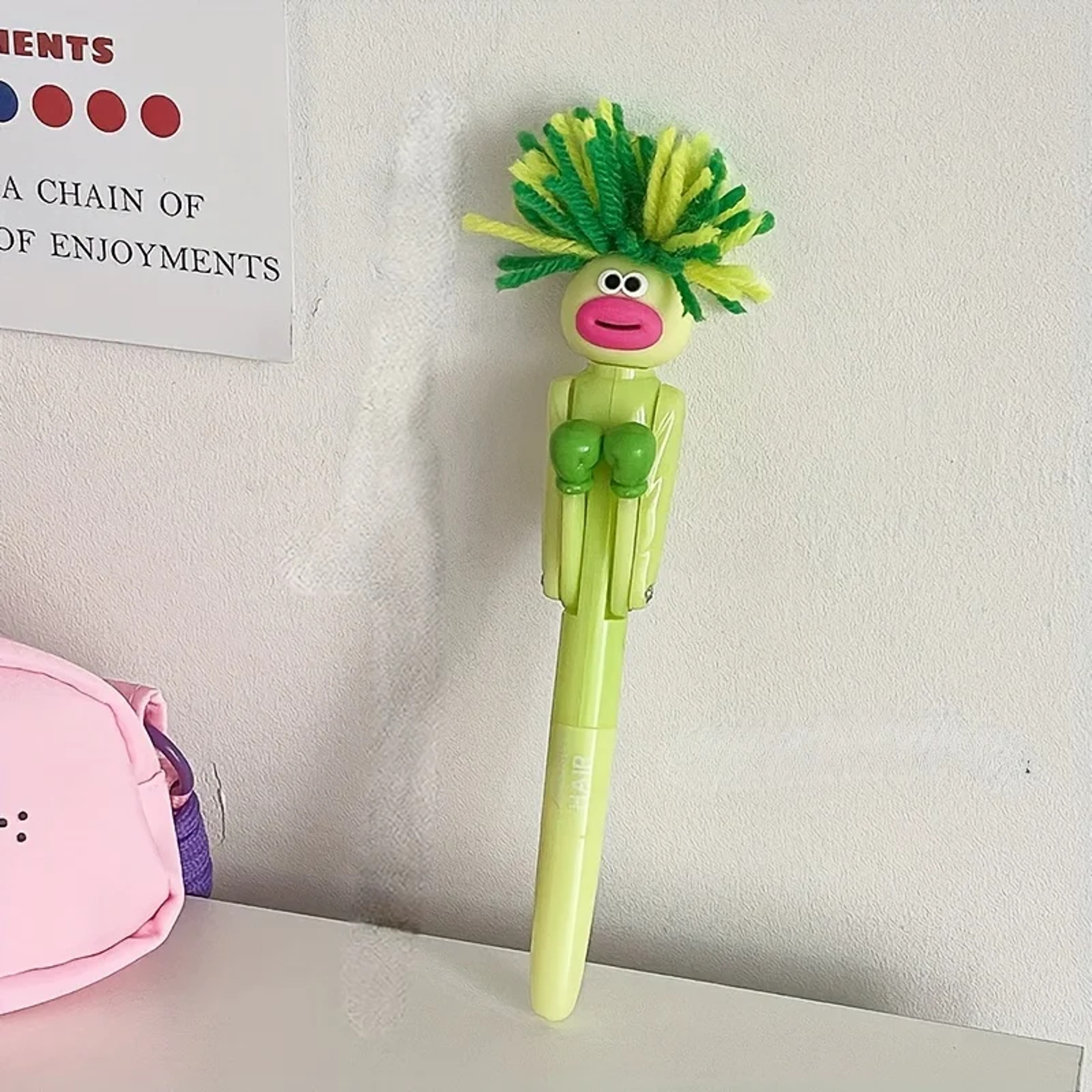 Funny Boxing Stress Relief Pen Cartoon Big Mouth Ballpoint Desk Toy Gift – view 9