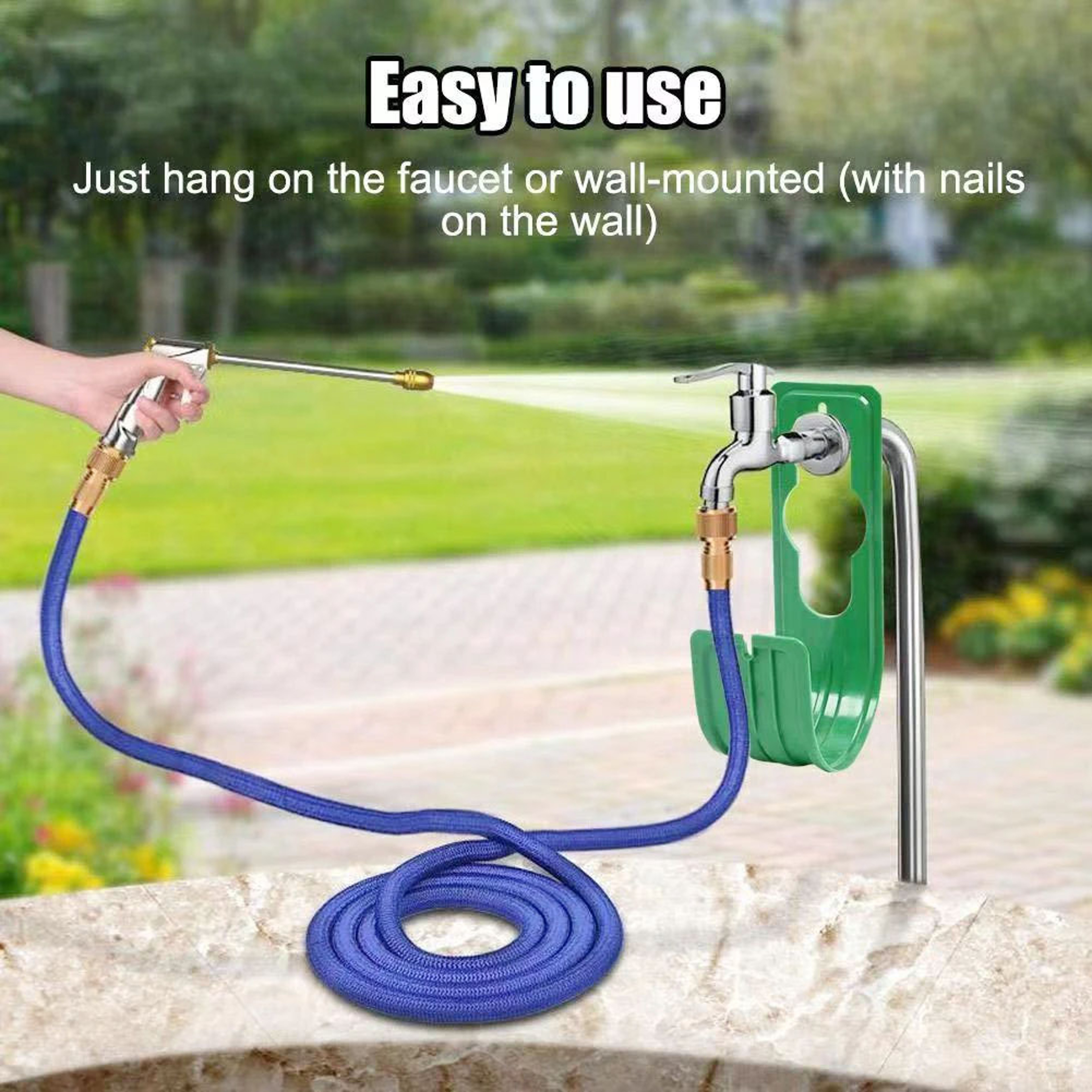 Garden Wall Mount Hose Organizer  Wall Mount Hose Reel For Tap Storage 2
