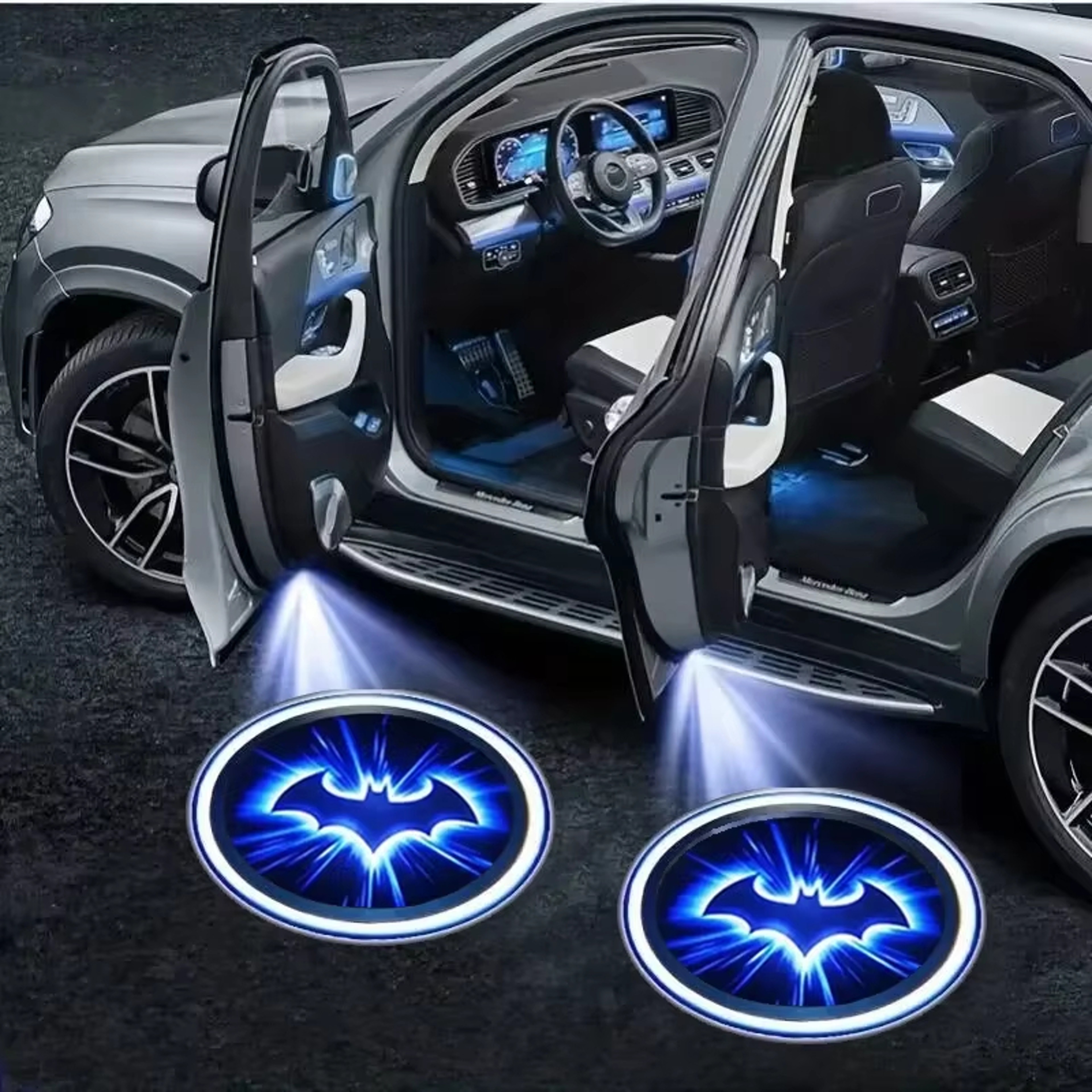 Premium Bat Logo Wireless Car Door Projector Lights Universal LED Welcome Lights – view 1