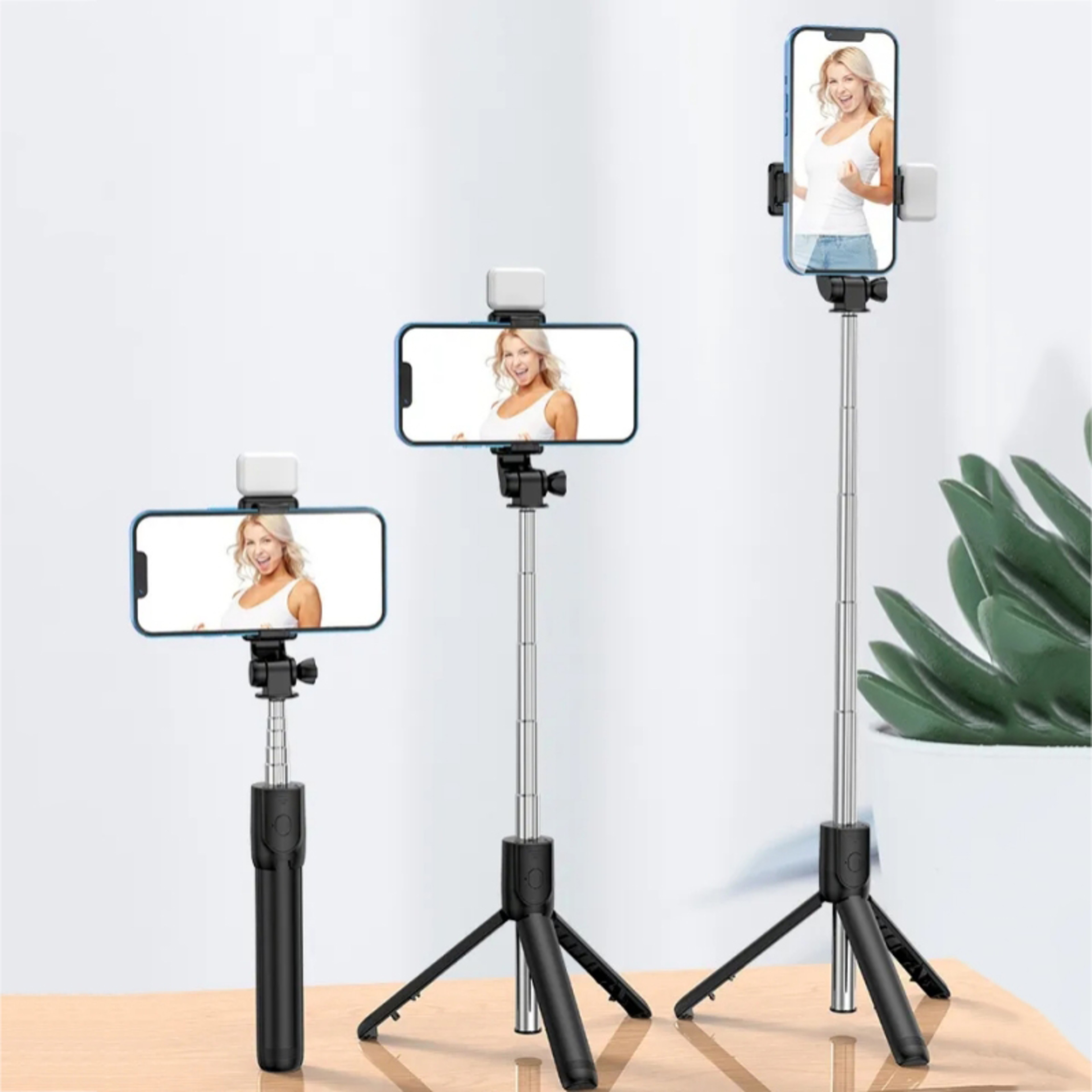 All in One Extendable Portable Selfie Stick Tripod with Bluetooth Remote – view 6